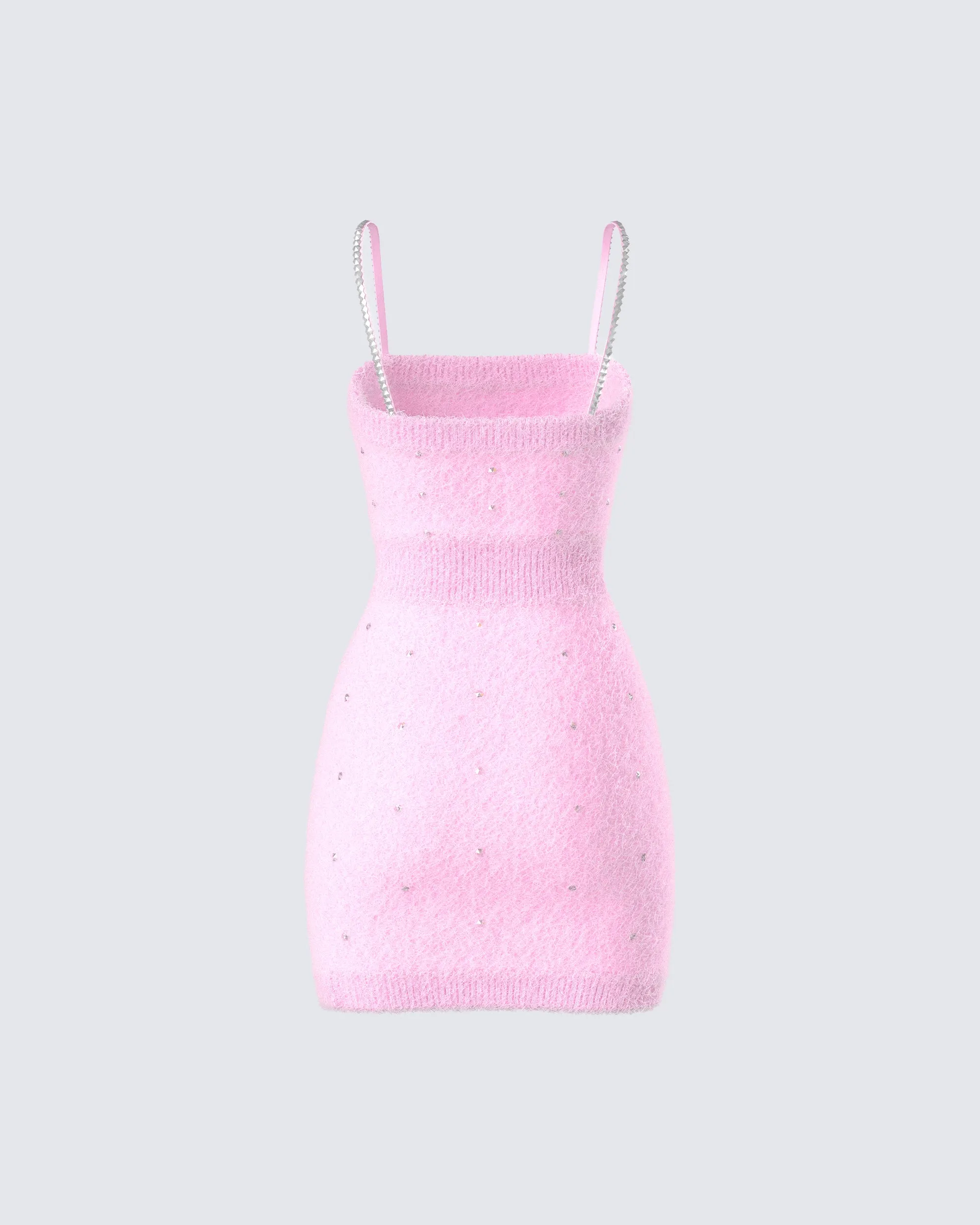 Adi Pink Fuzzy Knit Mini Dress sold by Finesse product image thumbnail 3
