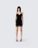 Yira Black Lace Trimmed Dress sold by Finesse