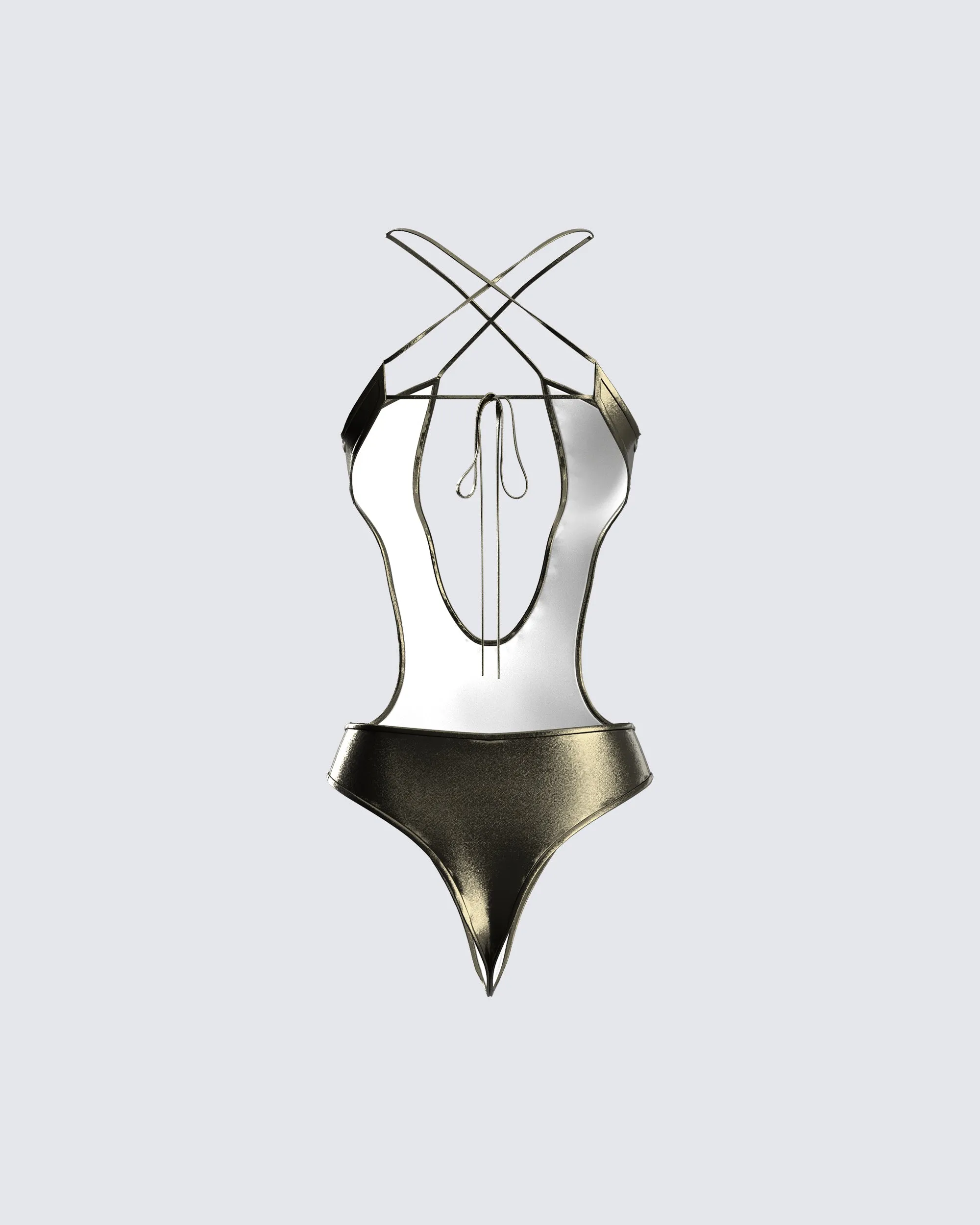 Jarah Metallic Gunmetal One Piece sold by Finesse product image thumbnail 3