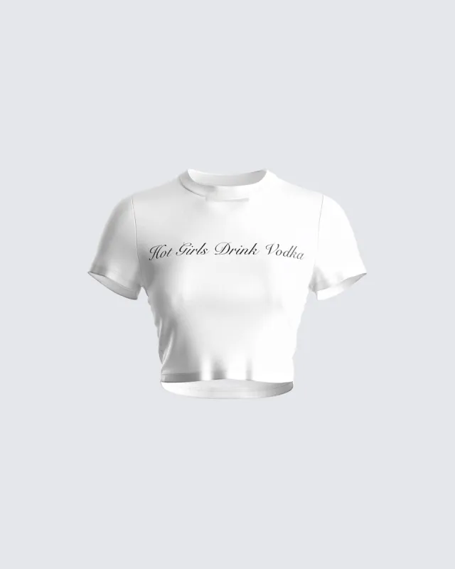 Anela White Jersey Graphic Top sold by Finesse