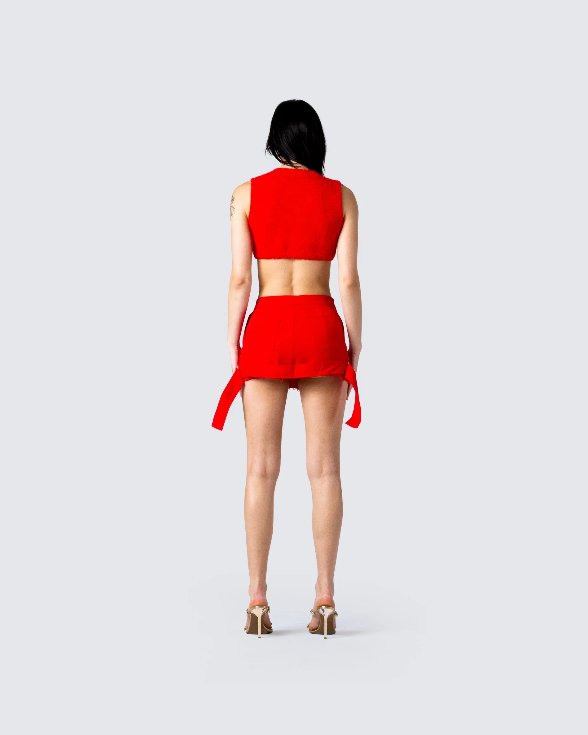 Brielle Red Cropped Top sold by Finesse product image thumbnail 5