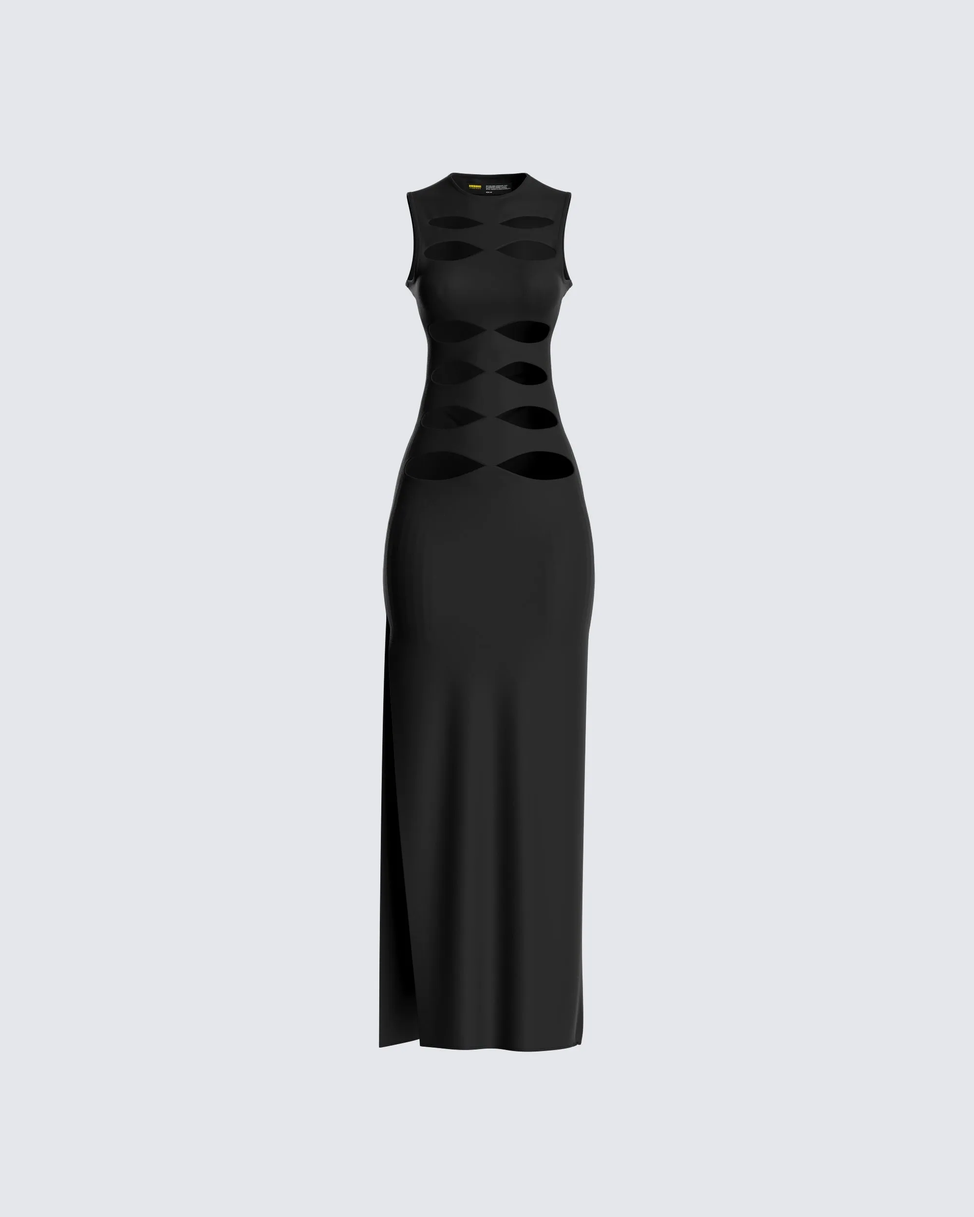 Simone Black Cut Out Dress sold by Finesse