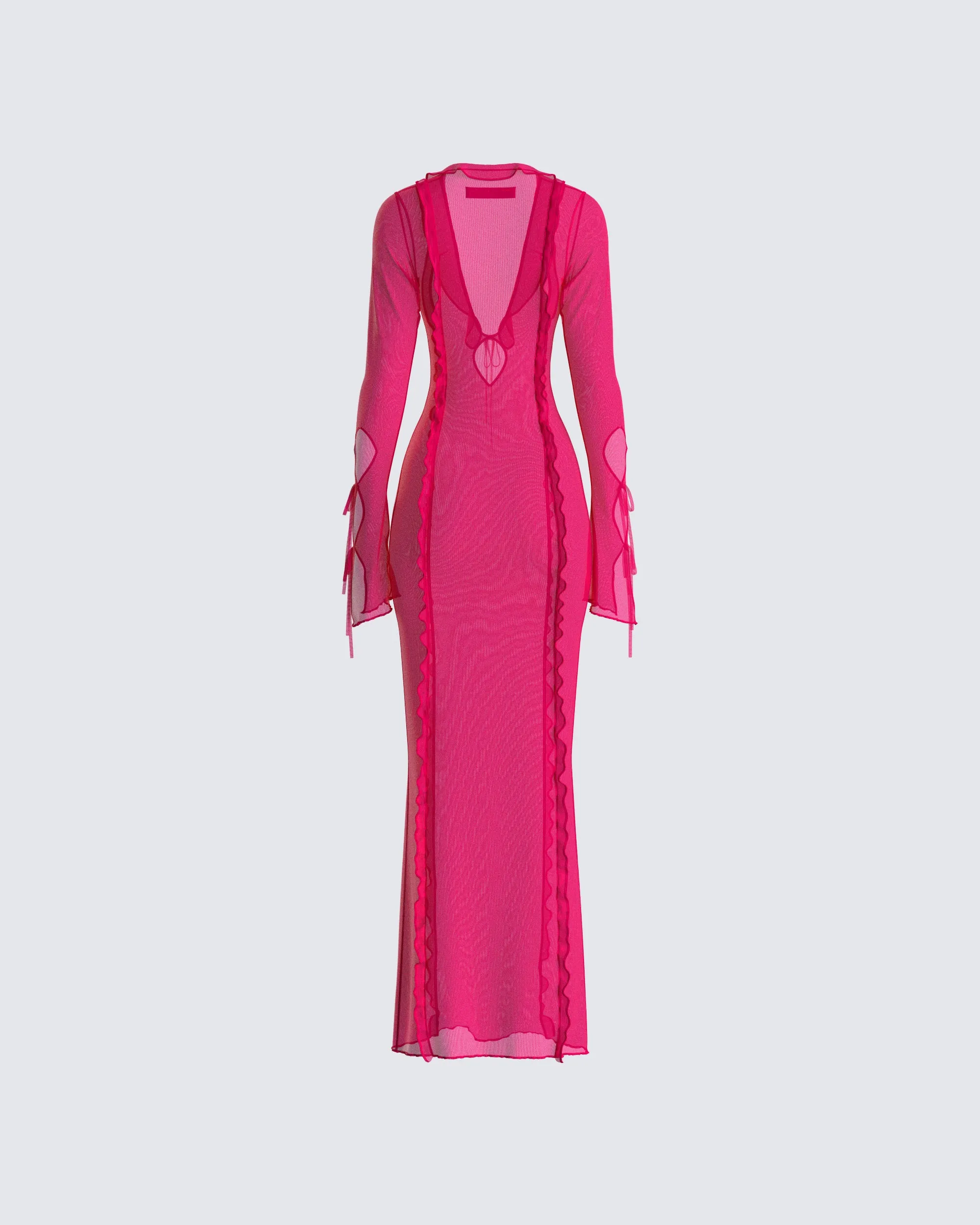 Florence Magenta Mesh Maxi Dress sold by Finesse product image thumbnail 3