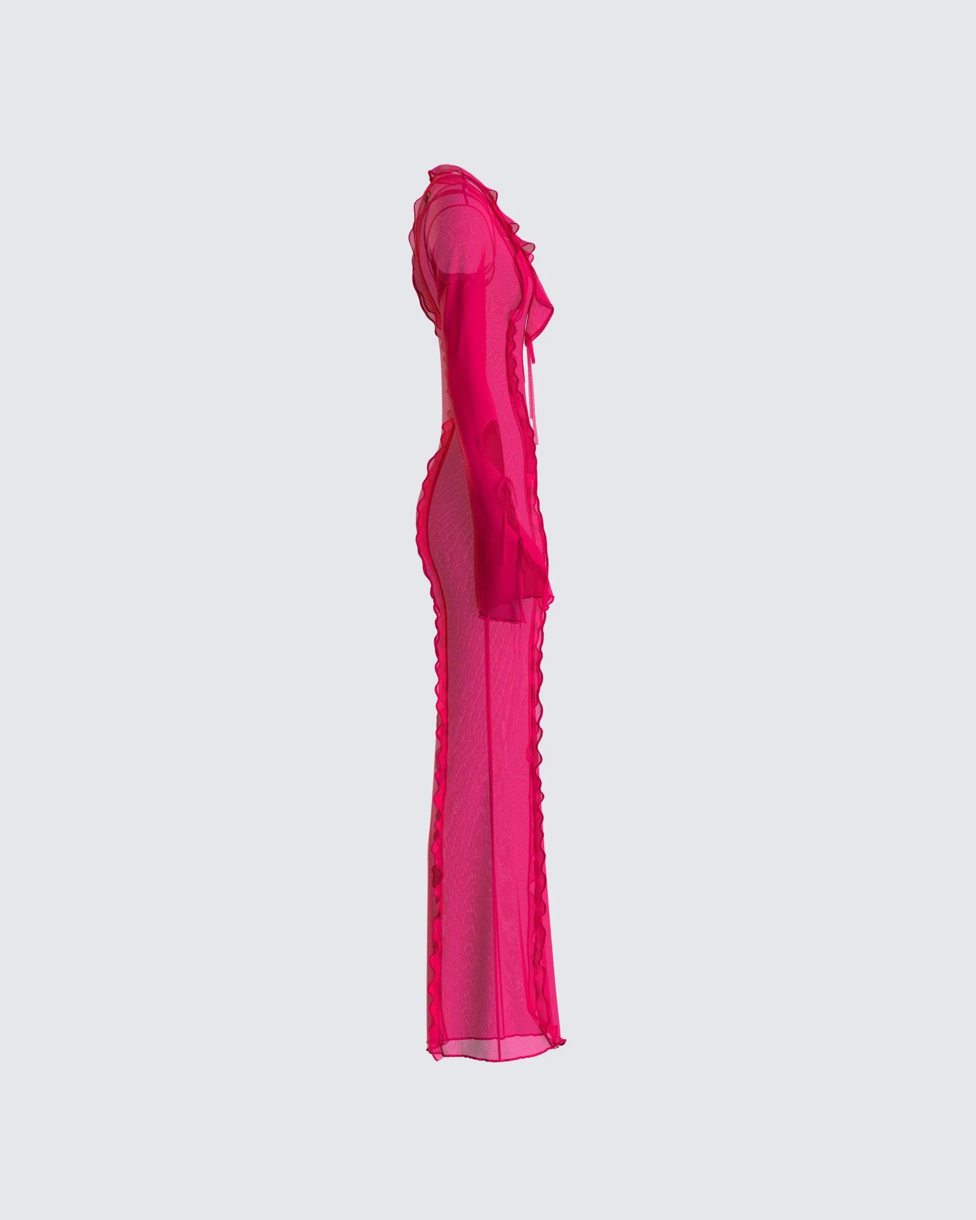Florence Magenta Mesh Maxi Dress sold by Finesse product image thumbnail 2