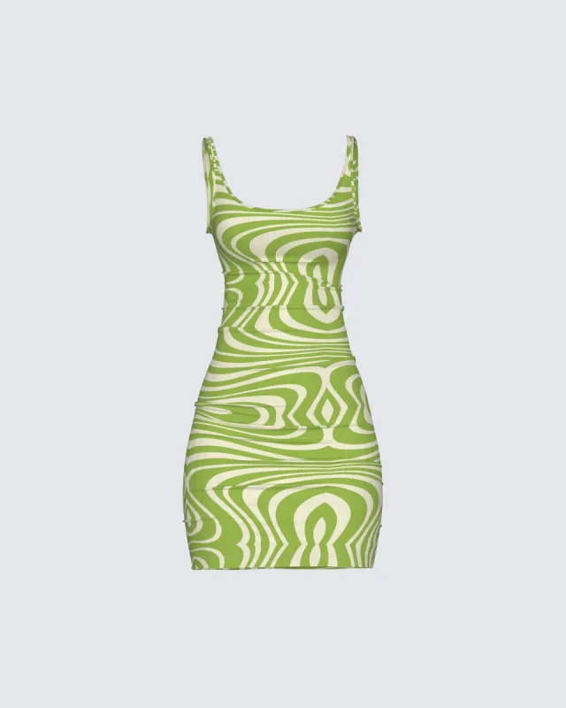 Cher Green Sweater Dress sold by Finesse