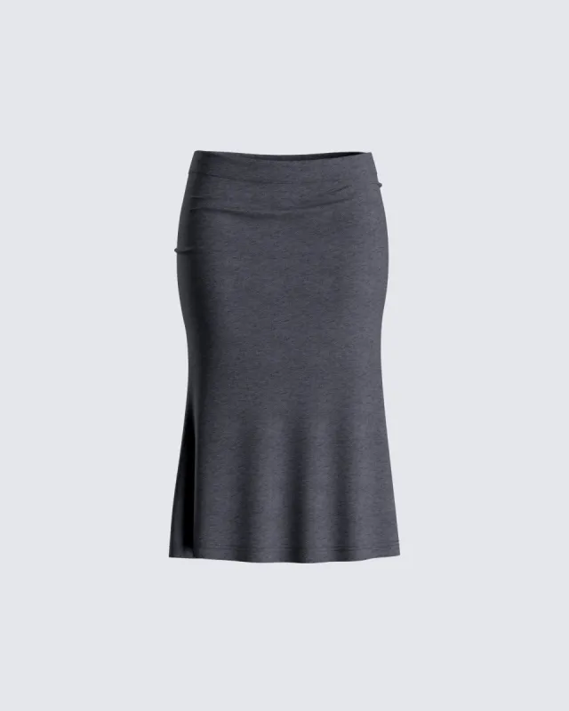 Nico Grey Jersey Midi Skirt sold by Finesse
