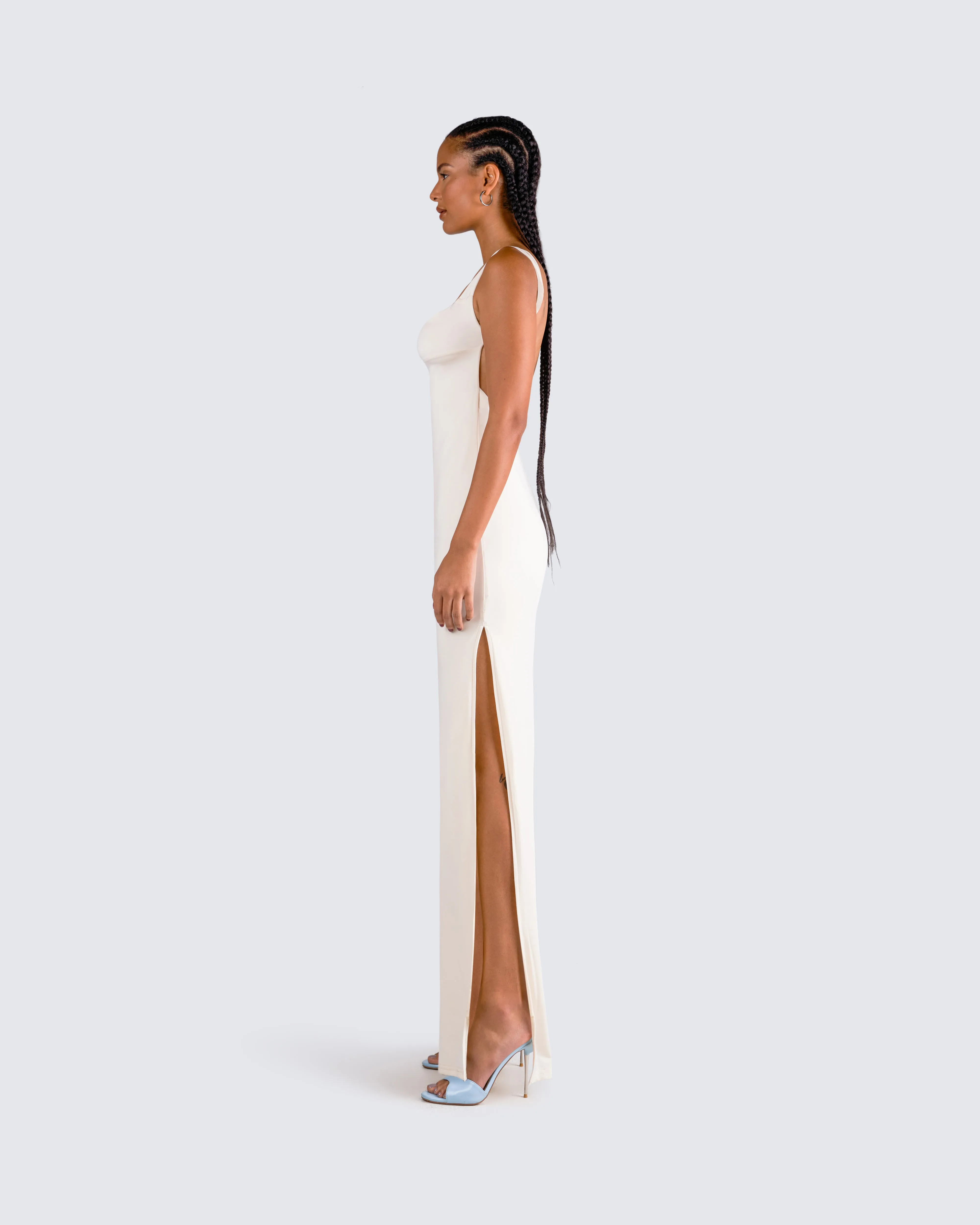 Asha Ivory Backless Maxi Dress sold by Finesse product image thumbnail 5