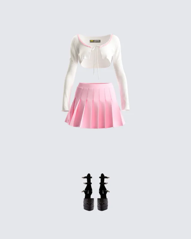 Bella Pink Pleated Set sold by Finesse
