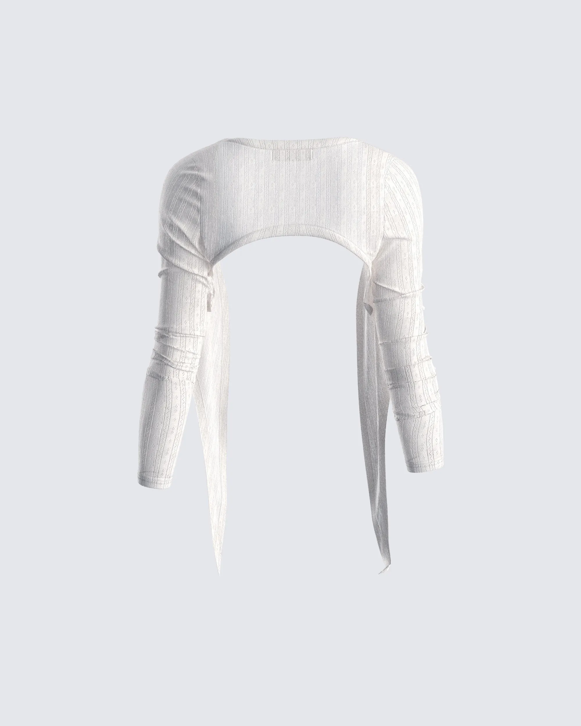 Winnie Ivory Pointelle Shrug sold by Finesse product image thumbnail 3
