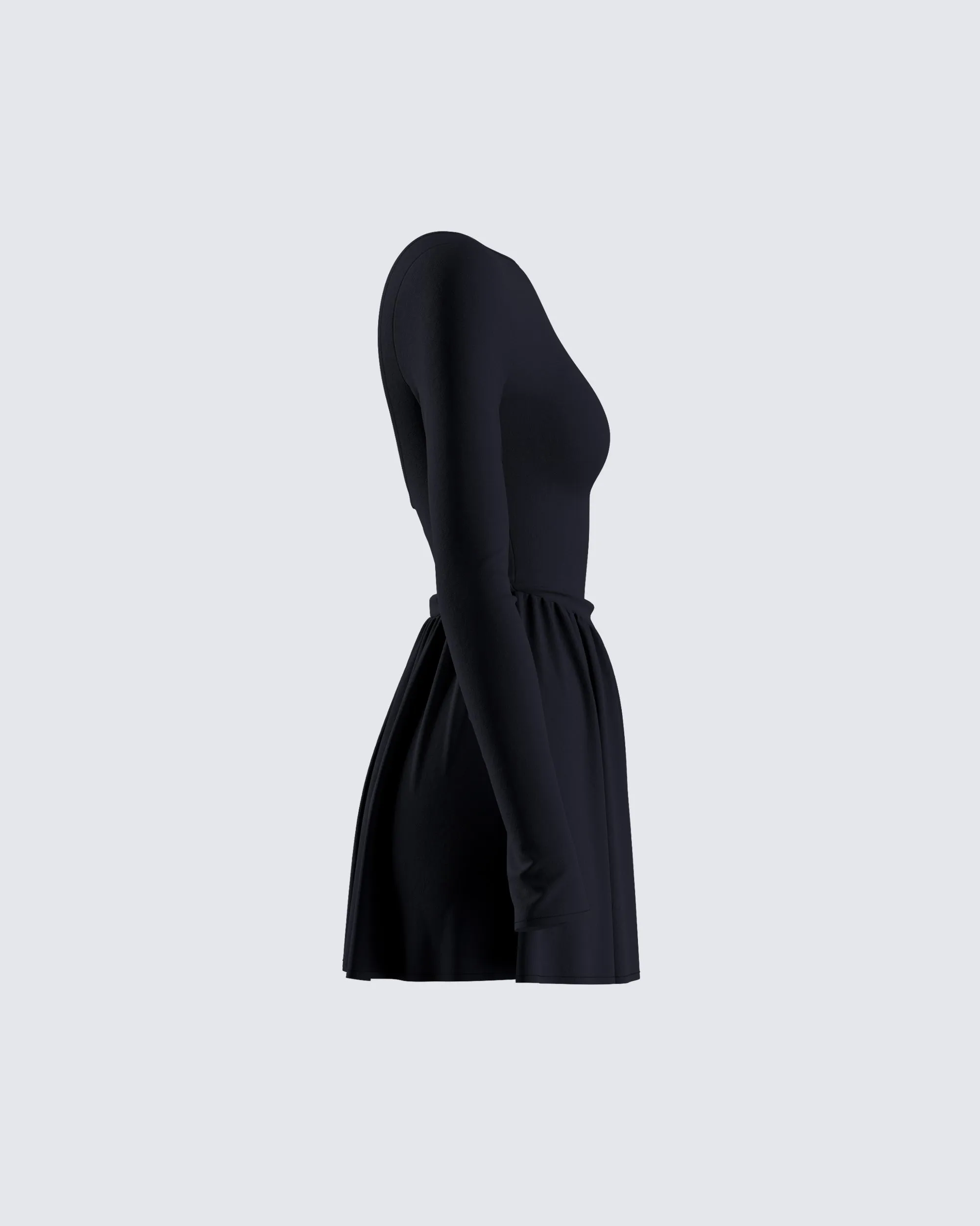 Leen Black Low Back Mini Dress sold by Finesse product image thumbnail 2