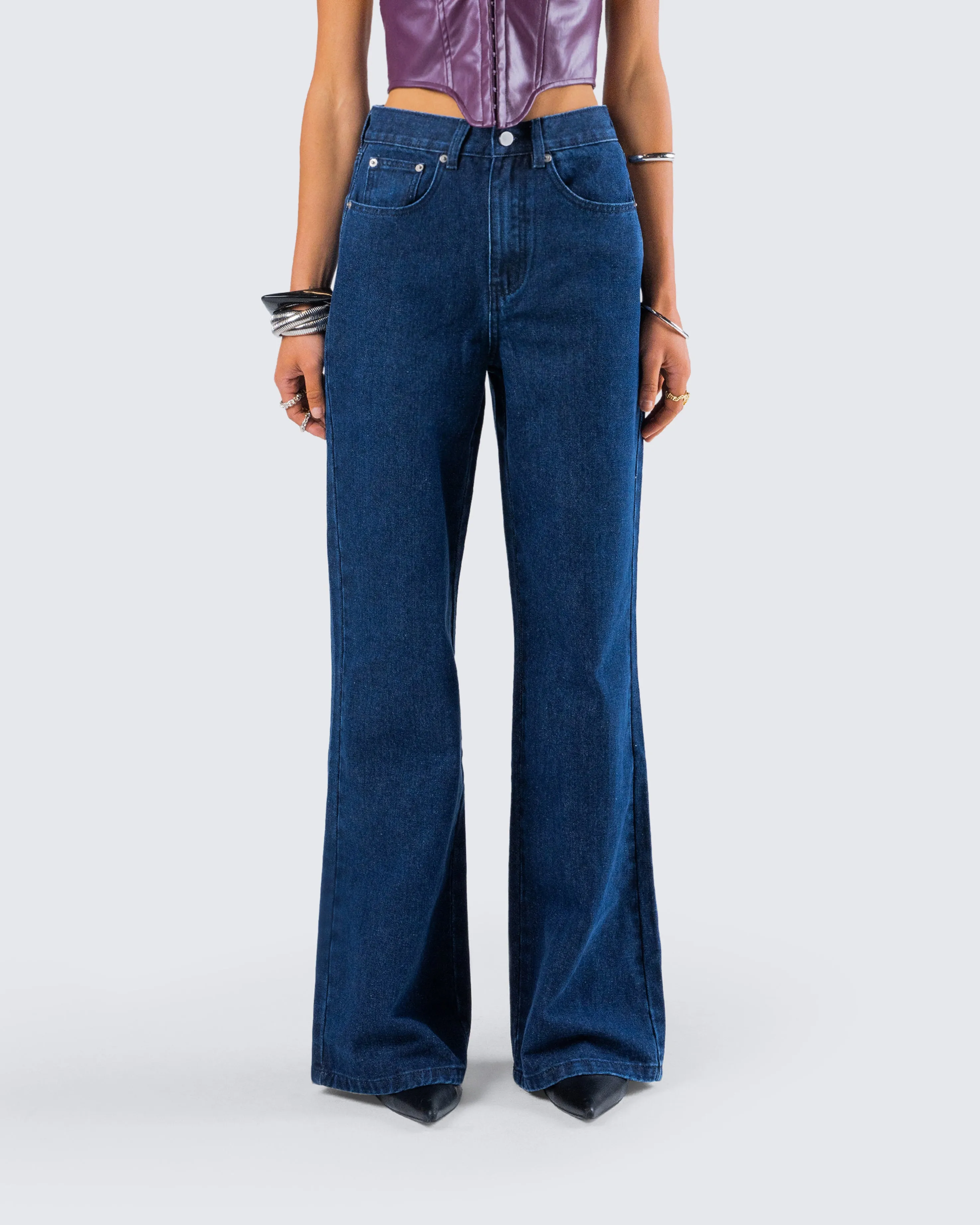 Nia High Waisted Dark Blue Jean sold by Finesse product image thumbnail 4