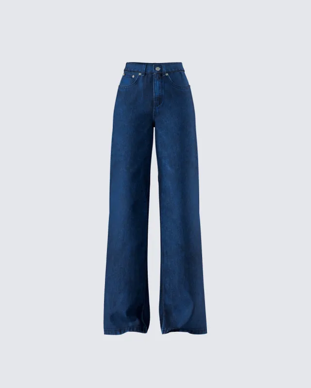 Nia High Waisted Dark Blue Jean sold by Finesse
