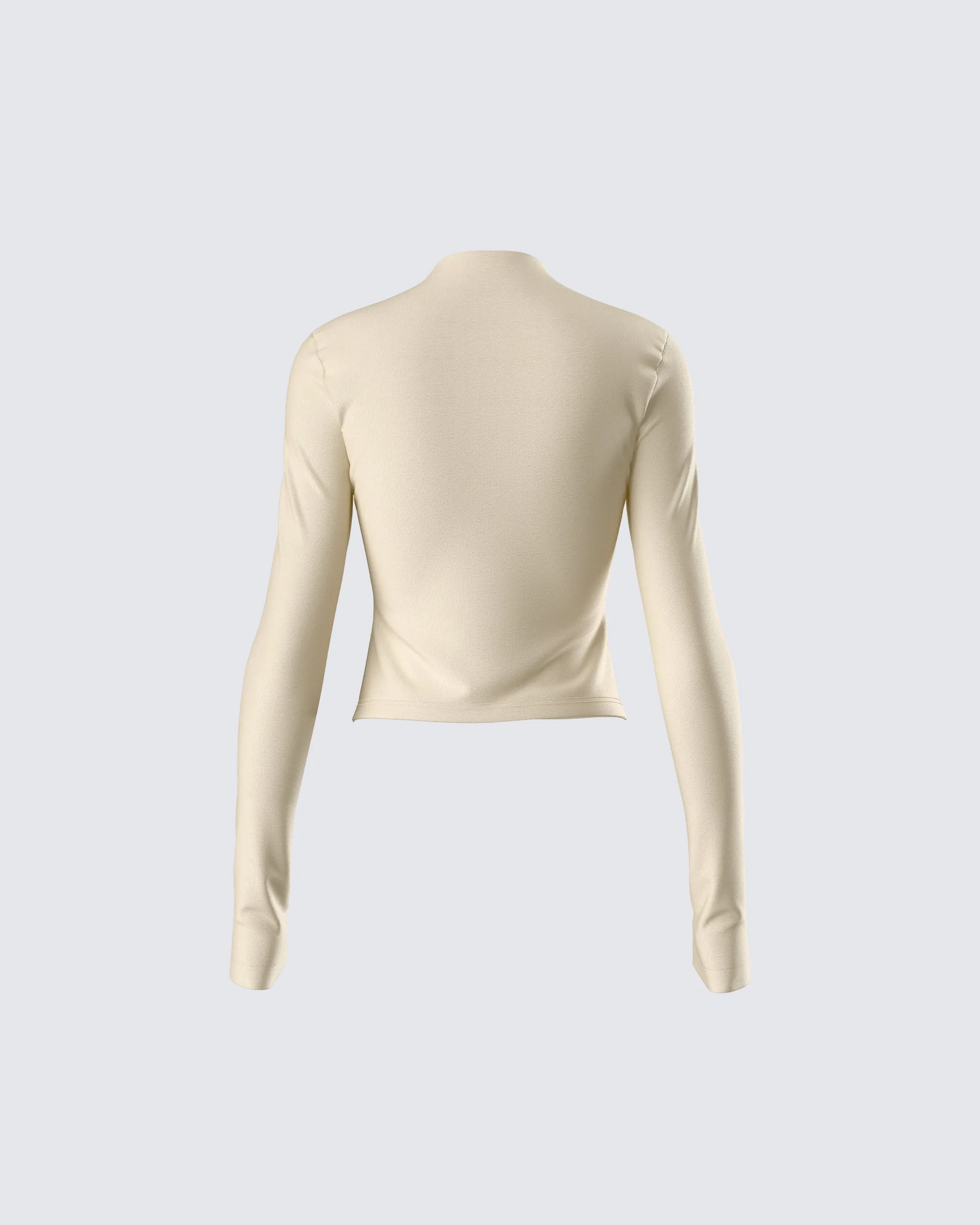 Jyn Khaki Jersey Long Sleeve Top sold by Finesse product image thumbnail 3