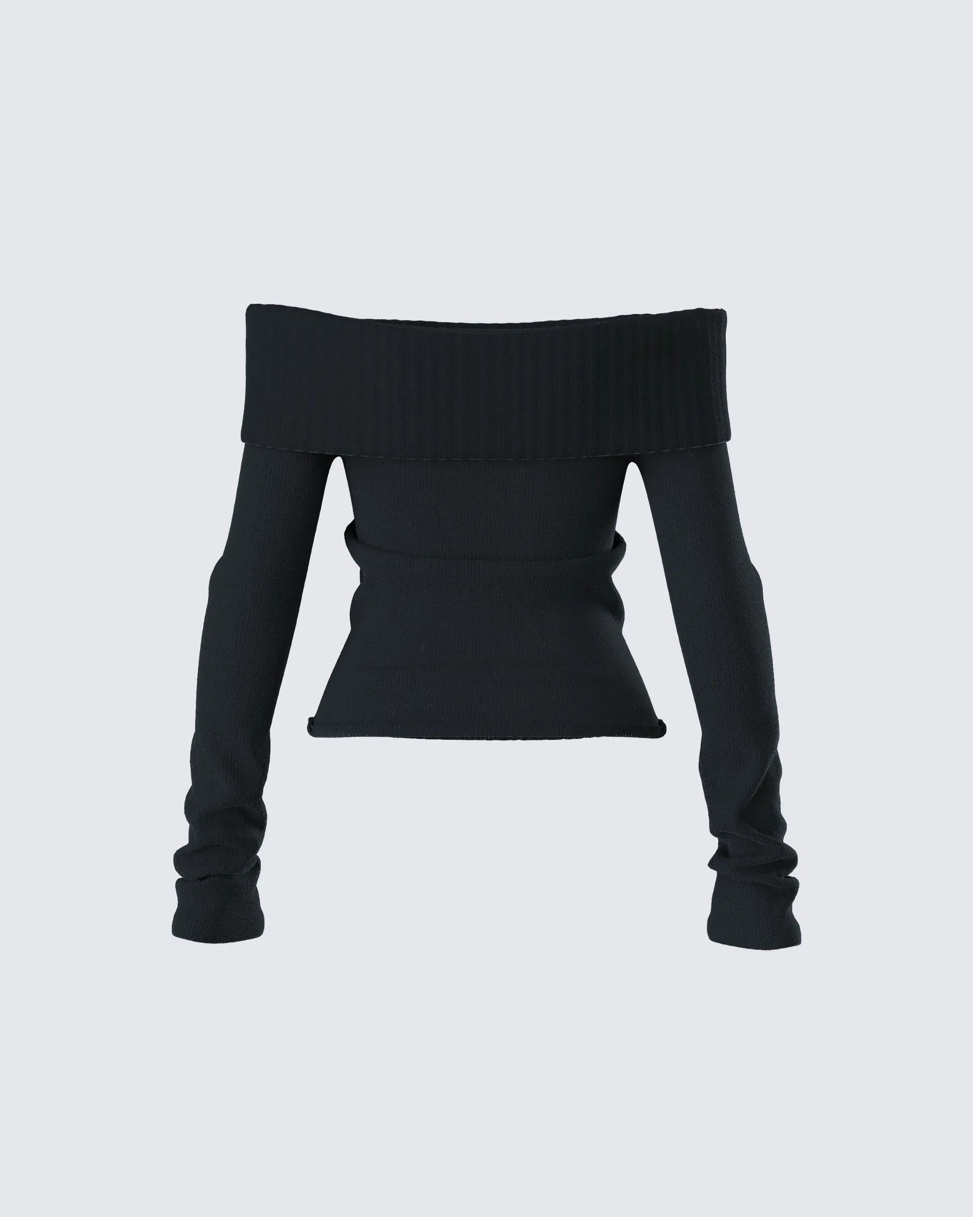 Lorraine Black Sweater Knit Top sold by Finesse product image thumbnail 3