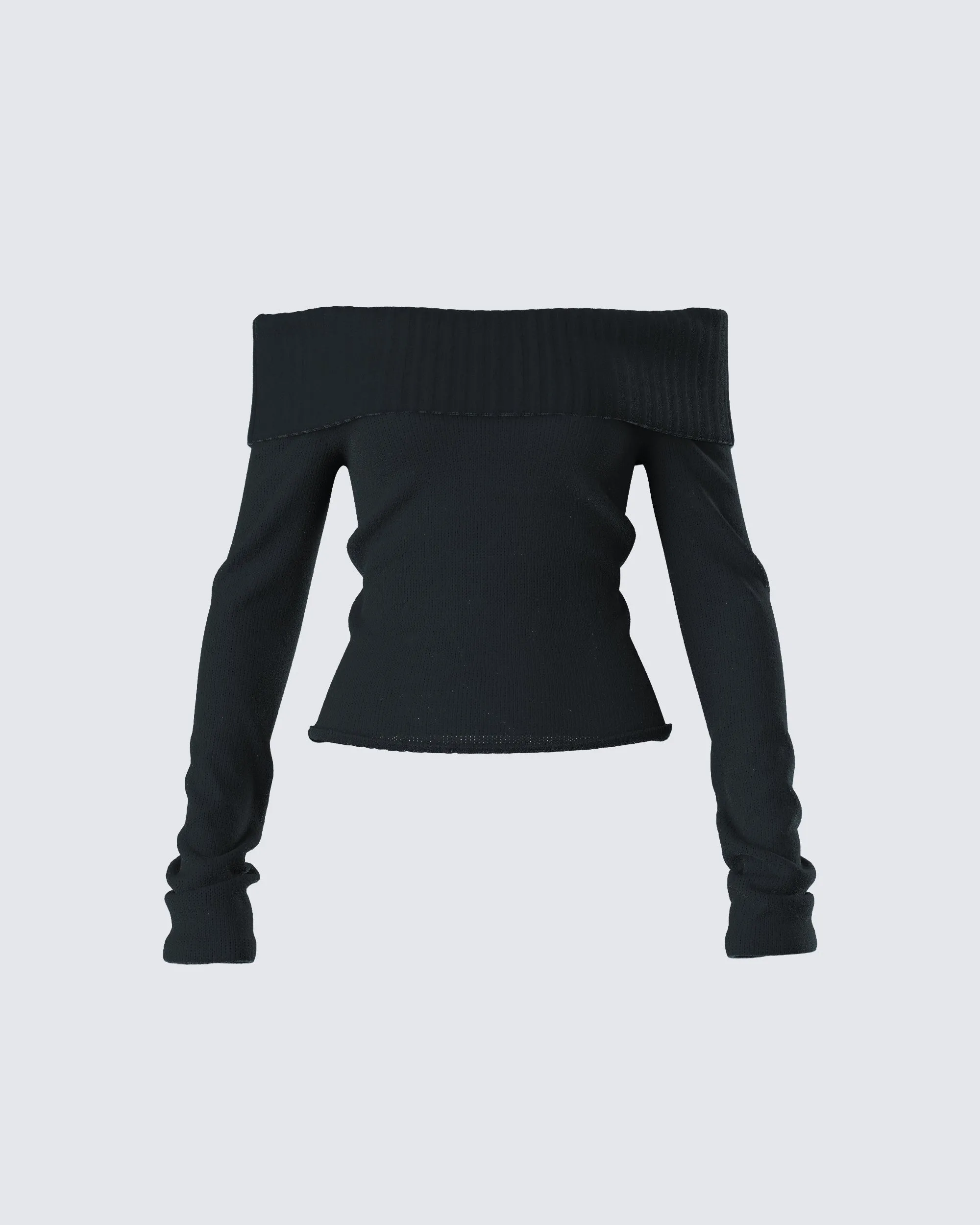 Lorraine Black Sweater Knit Top sold by Finesse