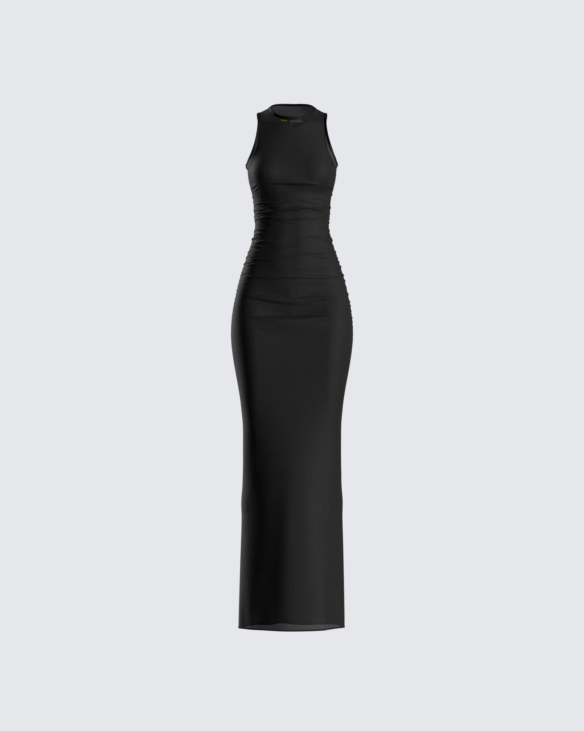 Rosario Black Mesh Maxi Dress sold by Finesse