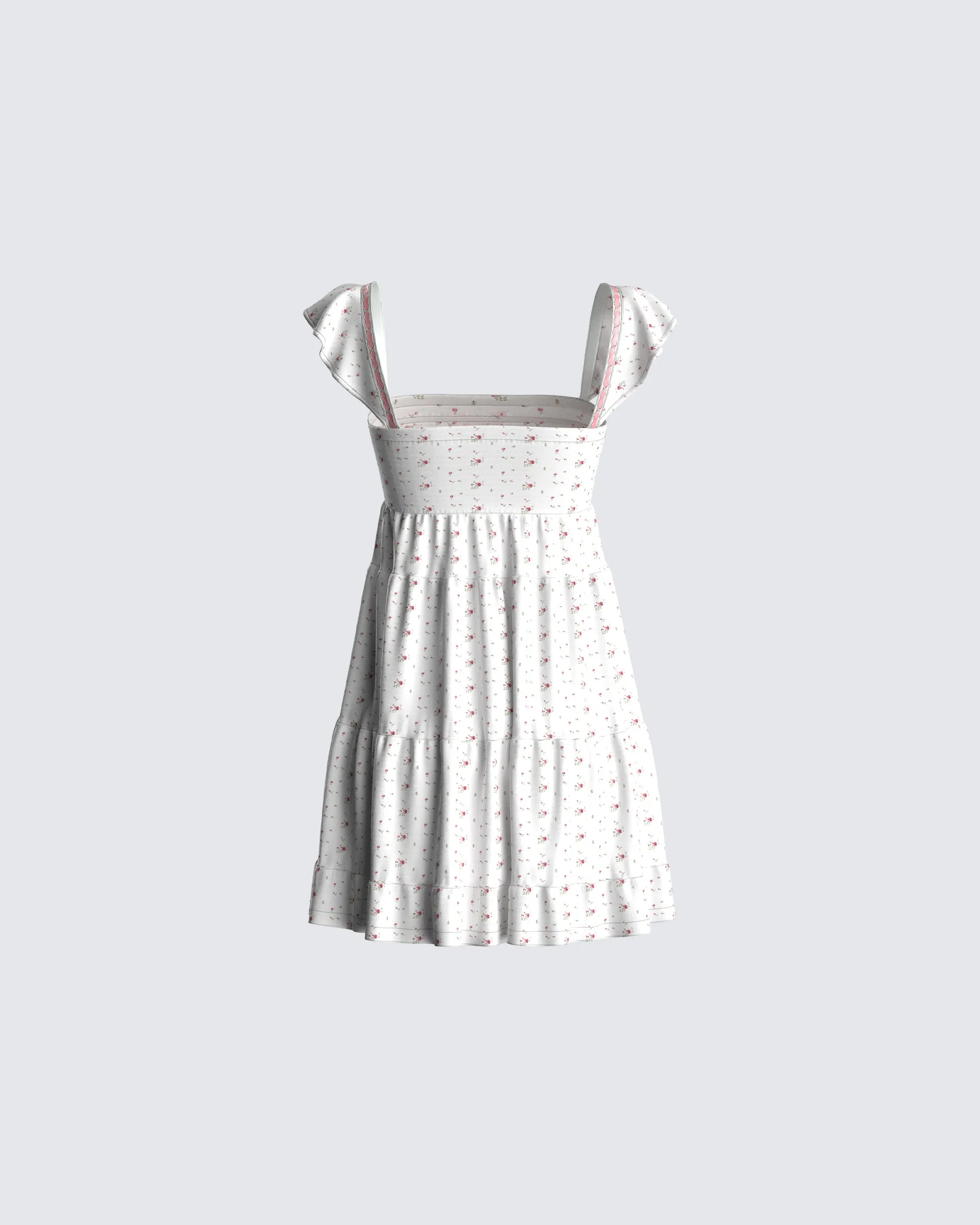 Mallory White Floral Mini Dress sold by Finesse product image thumbnail 3