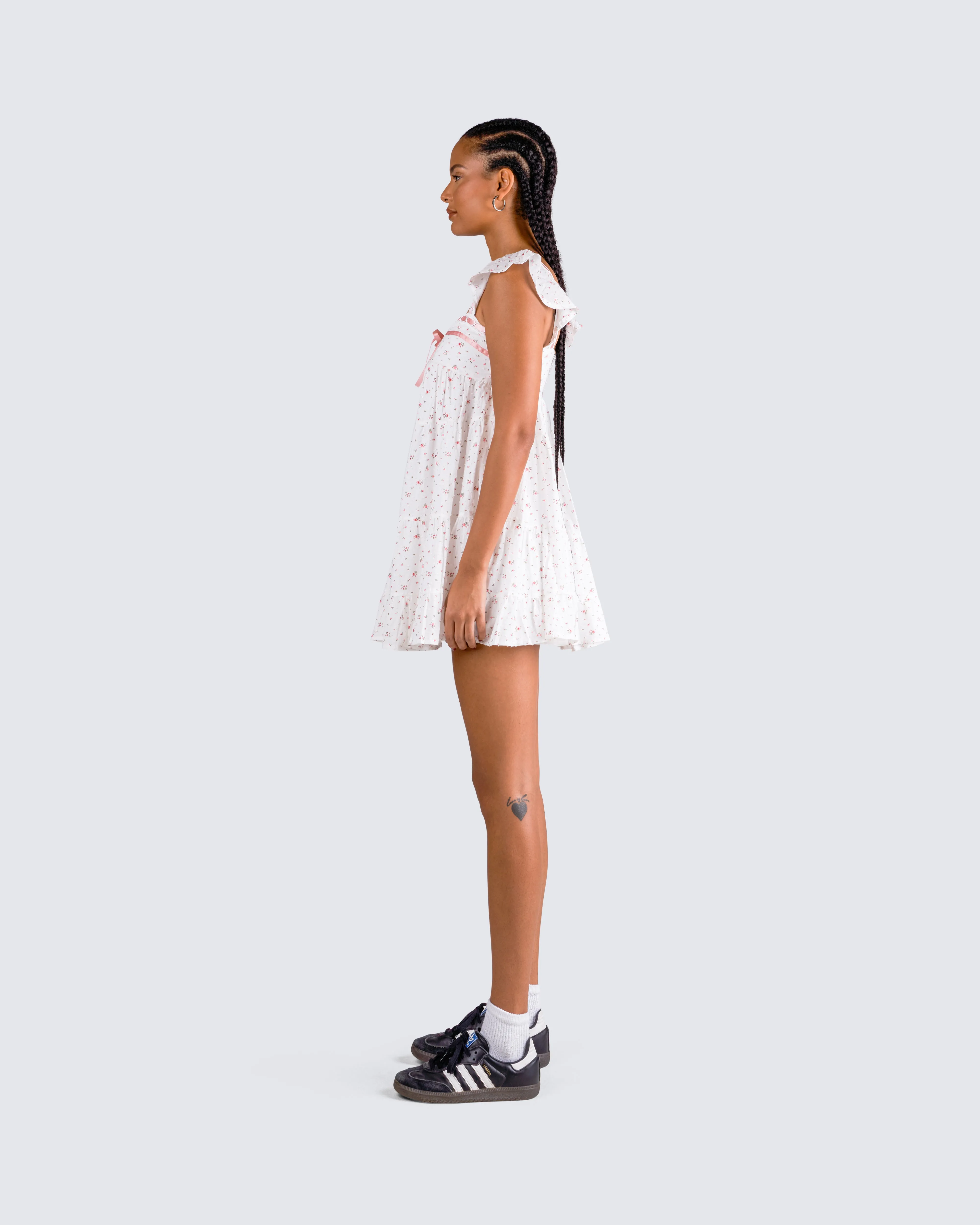Mallory White Floral Mini Dress sold by Finesse product image thumbnail 5