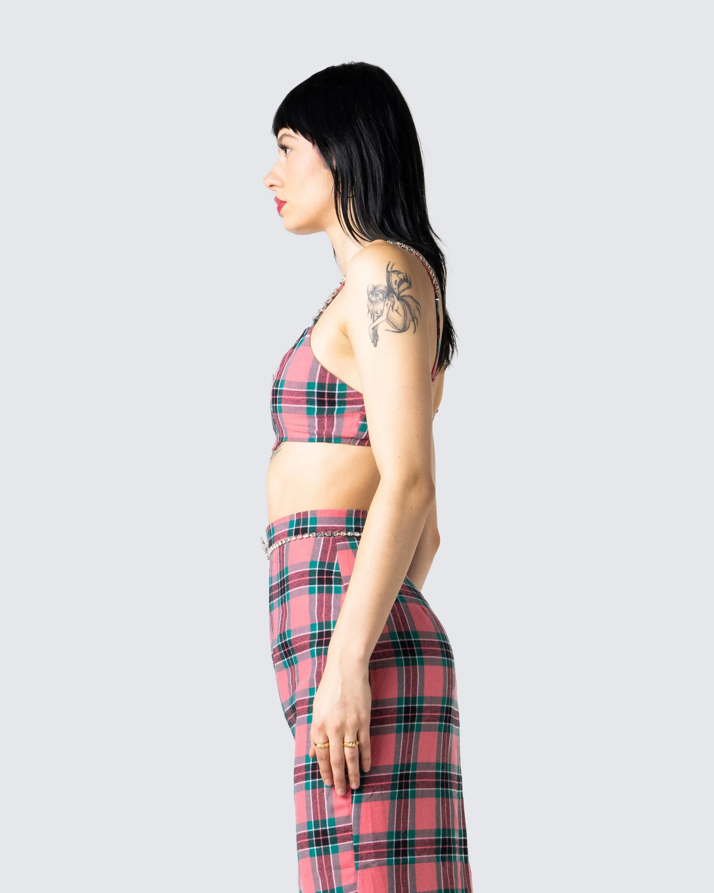 Amanda Multi Plaid Crop Top sold by Finesse product image thumbnail 5