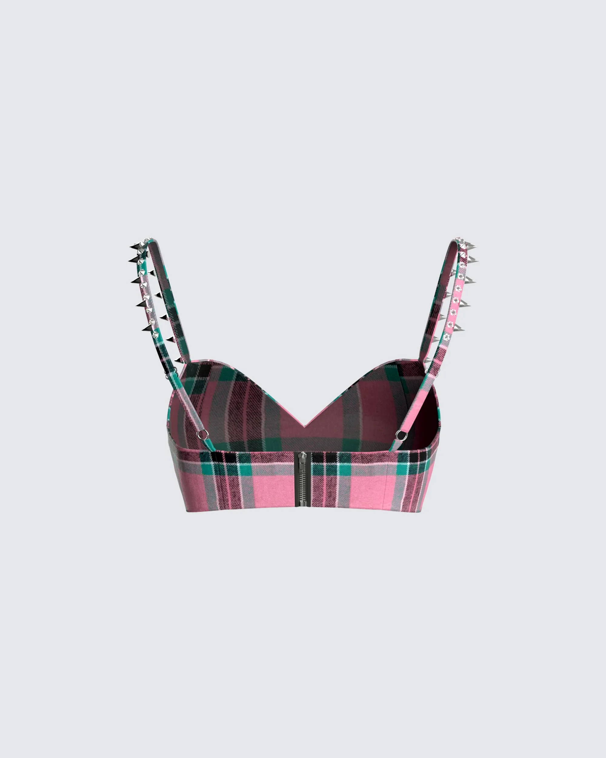 Amanda Multi Plaid Crop Top sold by Finesse product image thumbnail 3