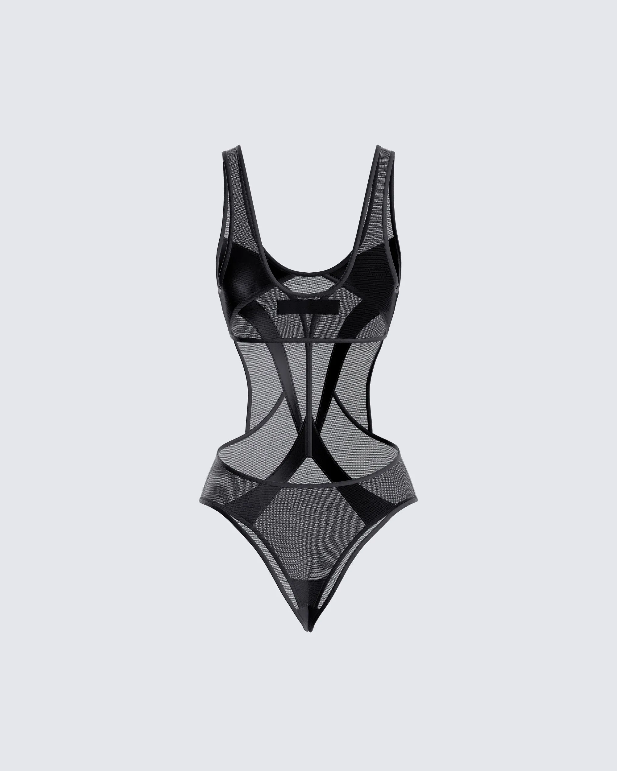 Yuna Black Mesh Bodysuit sold by Finesse product image thumbnail 3