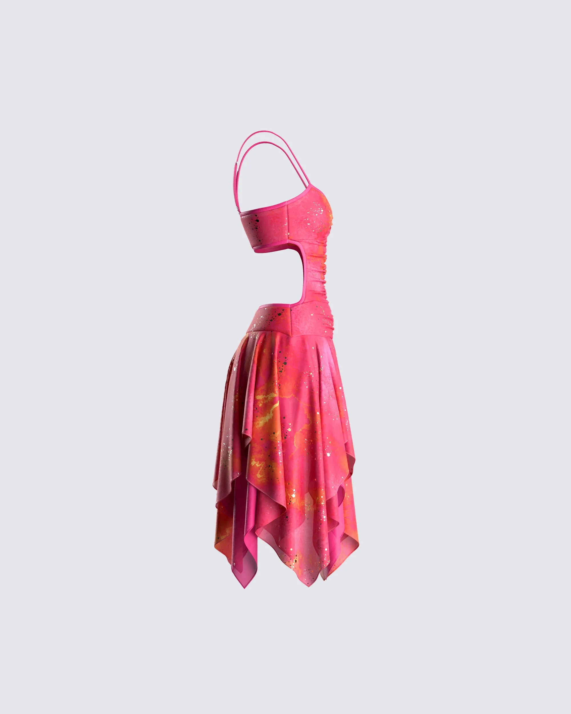 Alejandra Pink Handkerchief Dress sold by Finesse product image thumbnail 2