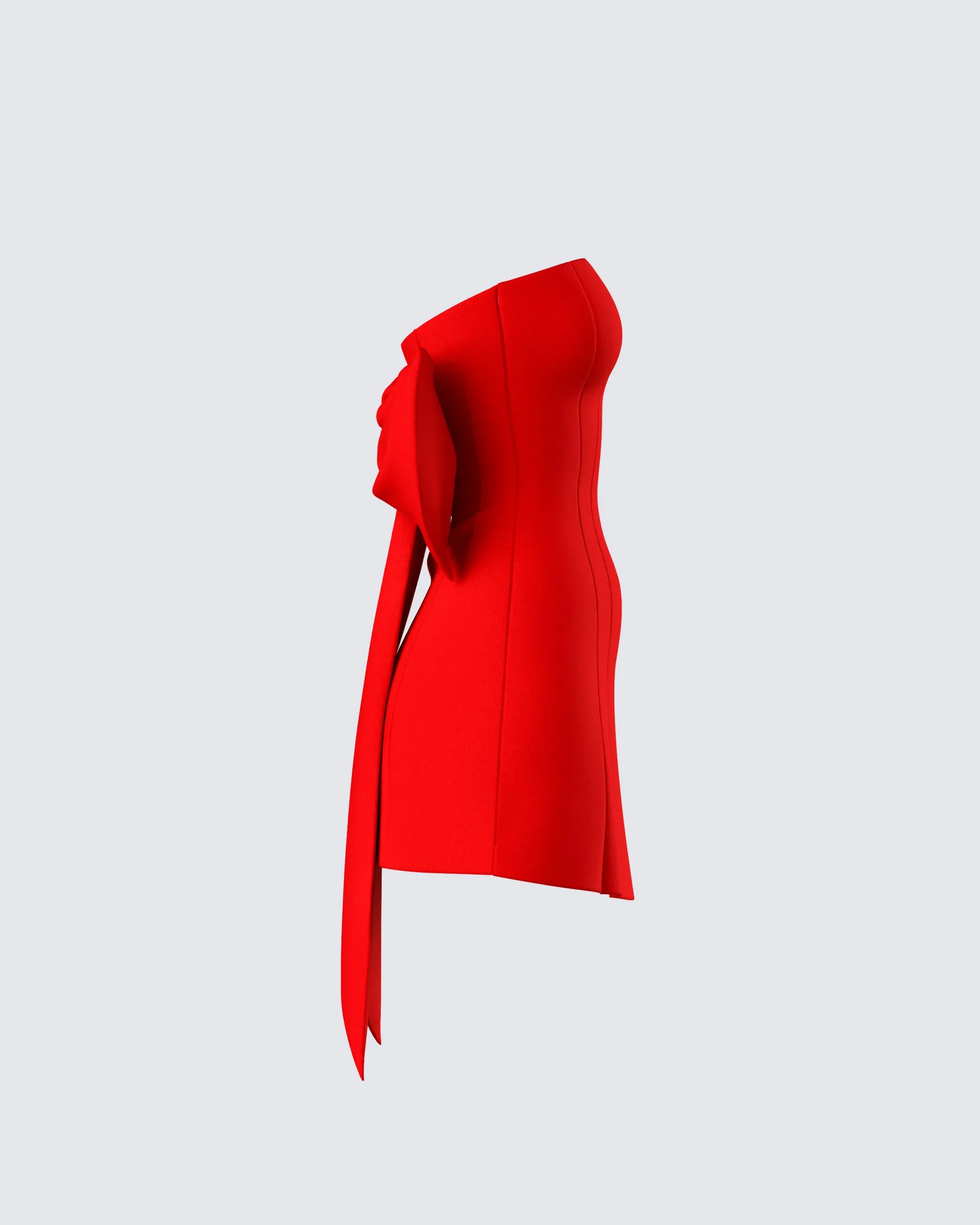 McKay Red Strapless Bow Mini Dress sold by Finesse product image thumbnail 2