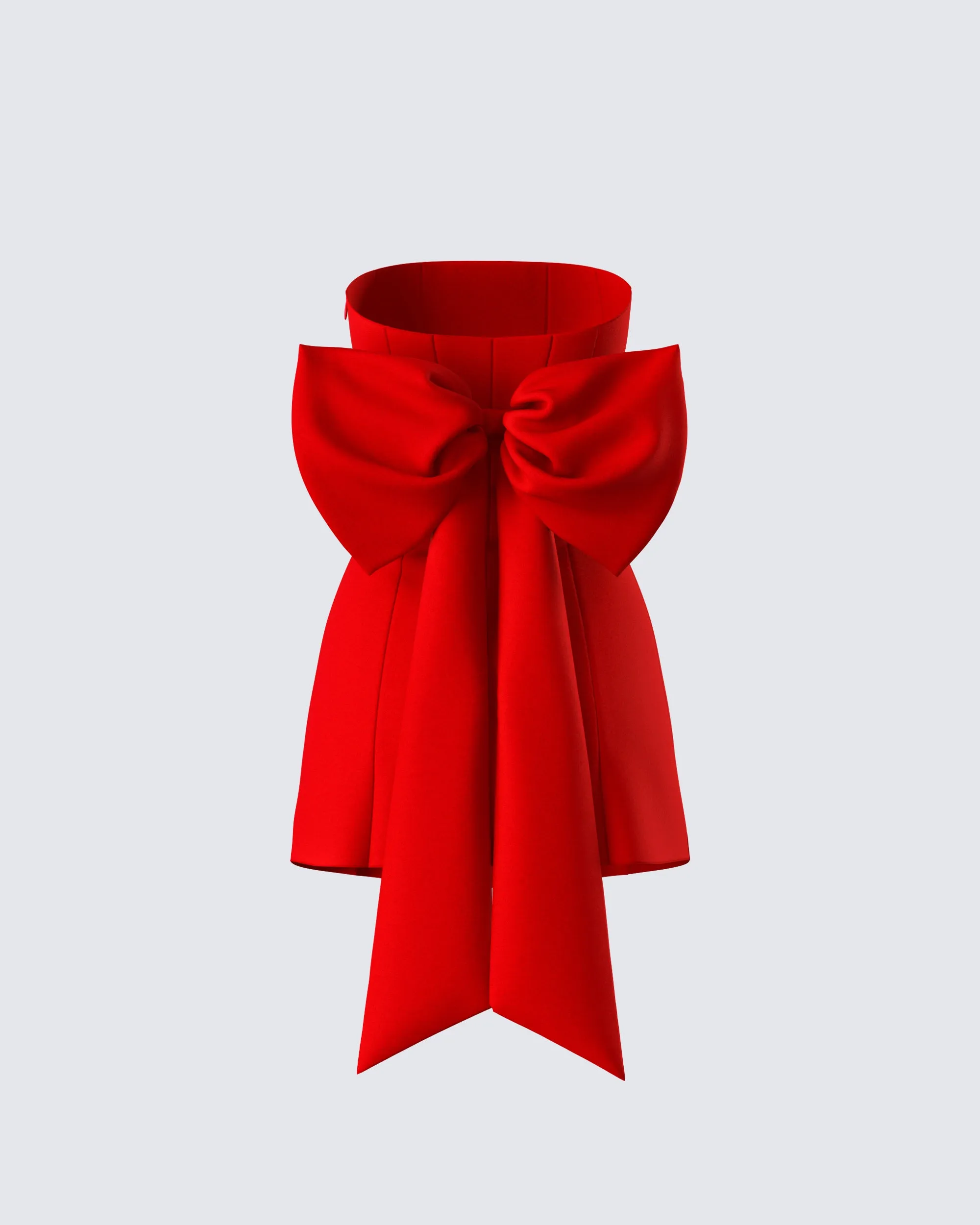 McKay Red Strapless Bow Mini Dress sold by Finesse product image thumbnail 3