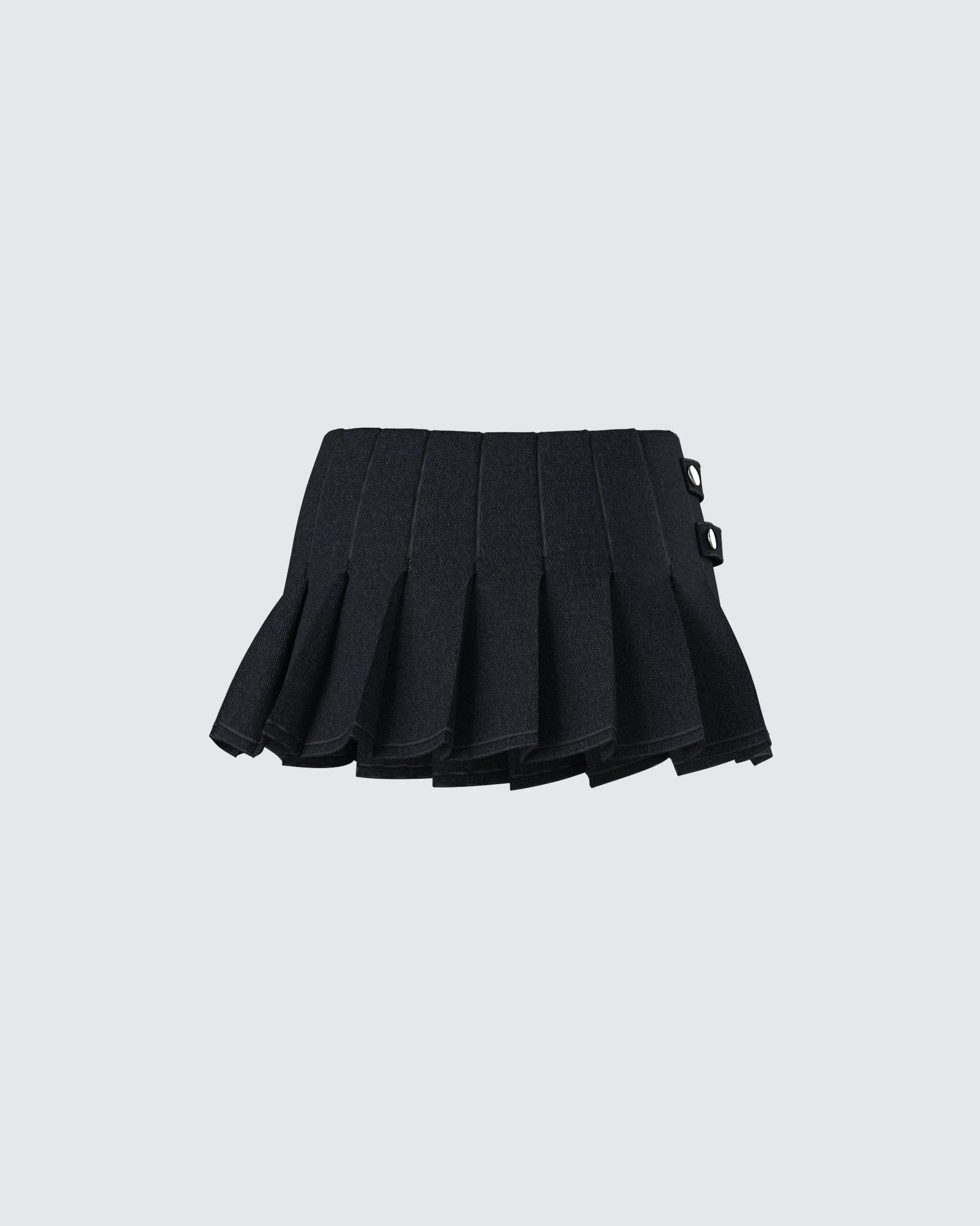 Ataya Black Denim Micro Mini Skirt sold by Finesse product image thumbnail 3