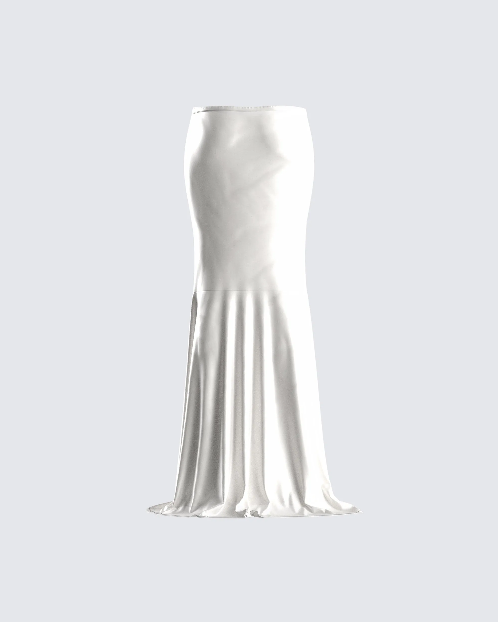 Minh White Satin Maxi Skirt sold by Finesse product image thumbnail 3