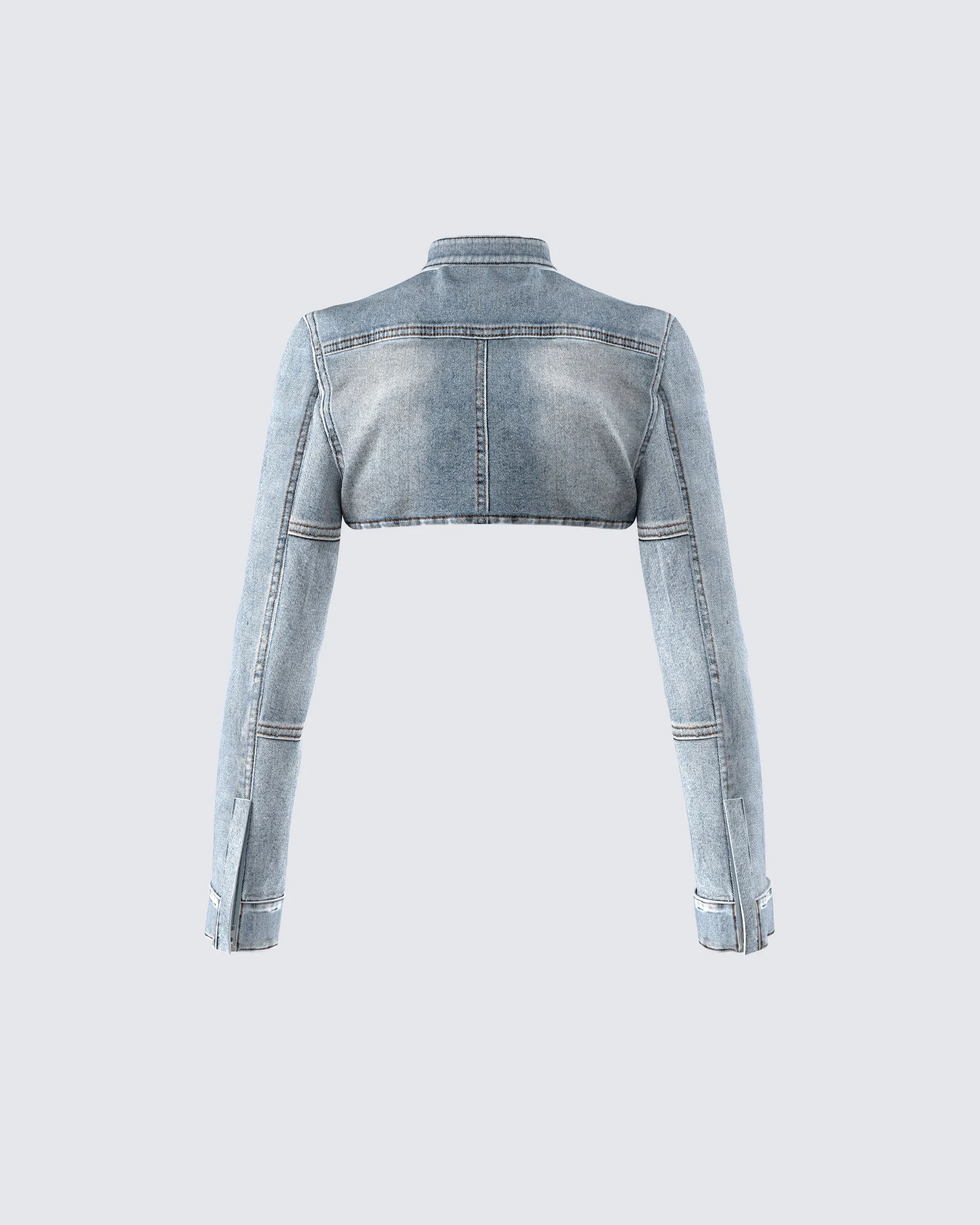 Eirene Cropped Denim Jacket sold by Finesse product image thumbnail 3