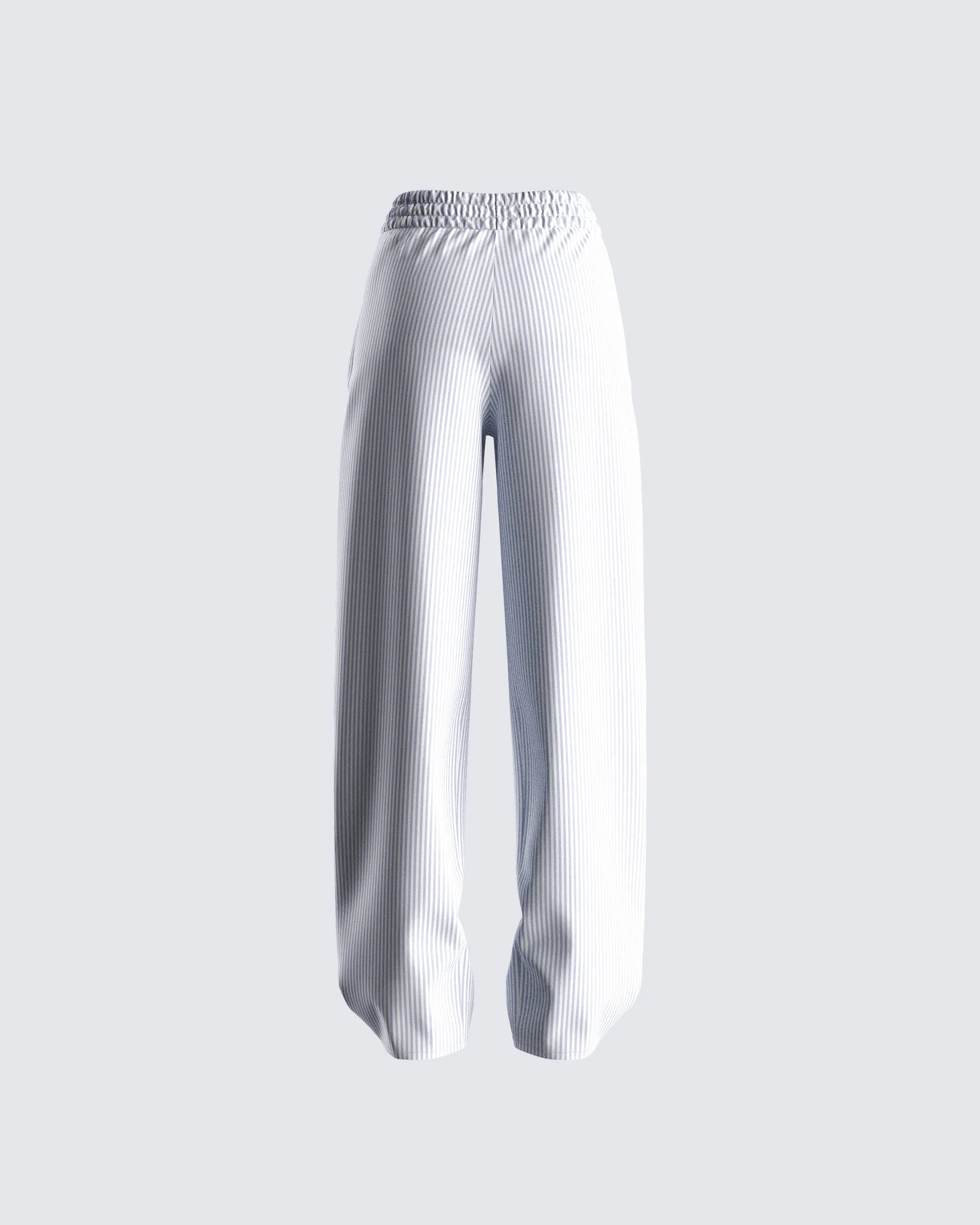 Hetty Grey Stripe Poplin Pant sold by Finesse product image thumbnail 3