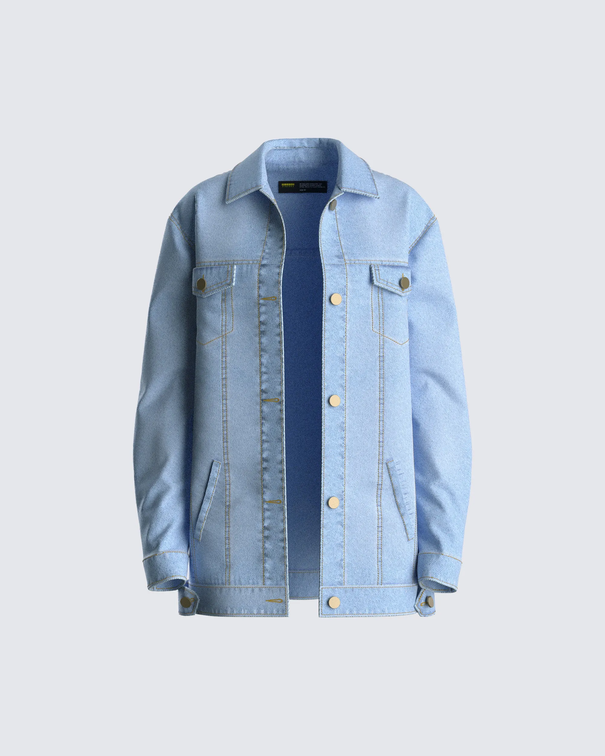 Bree Blue Denim Oversize Jacket sold by Finesse