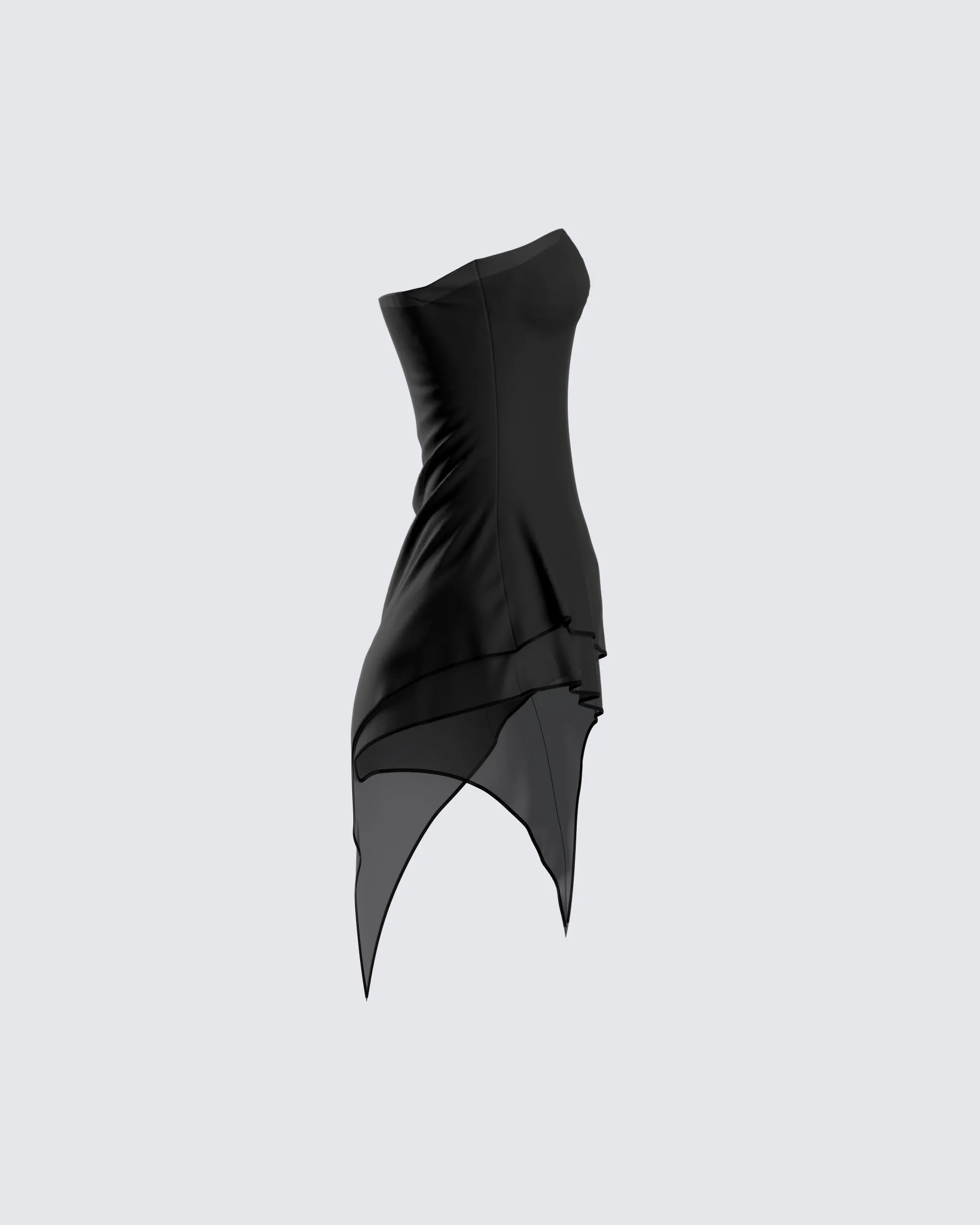 Narelle Black Mesh Ruffle Top sold by Finesse product image thumbnail 2