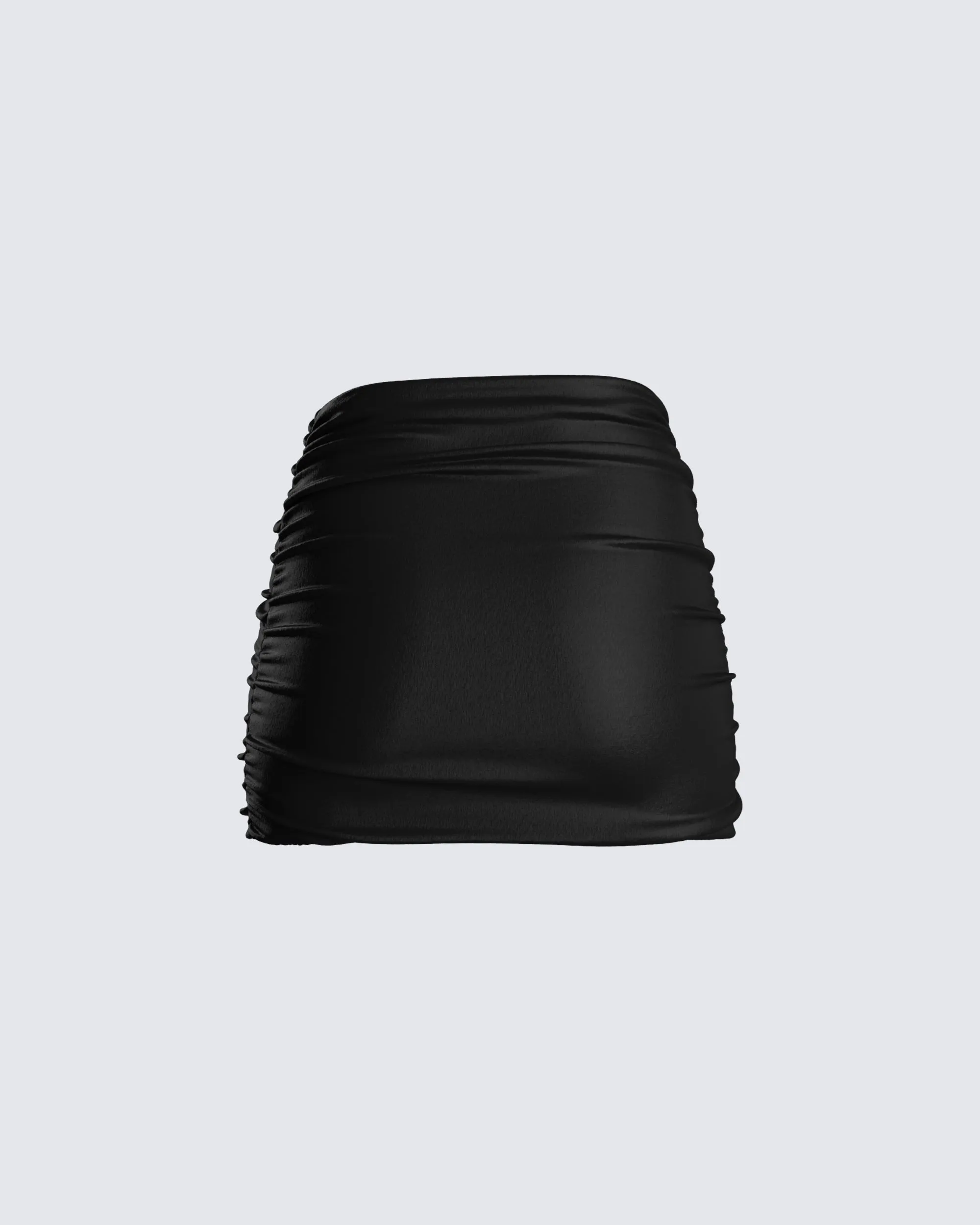 Narda Black Satin Mini Skirt sold by Finesse product image thumbnail 3