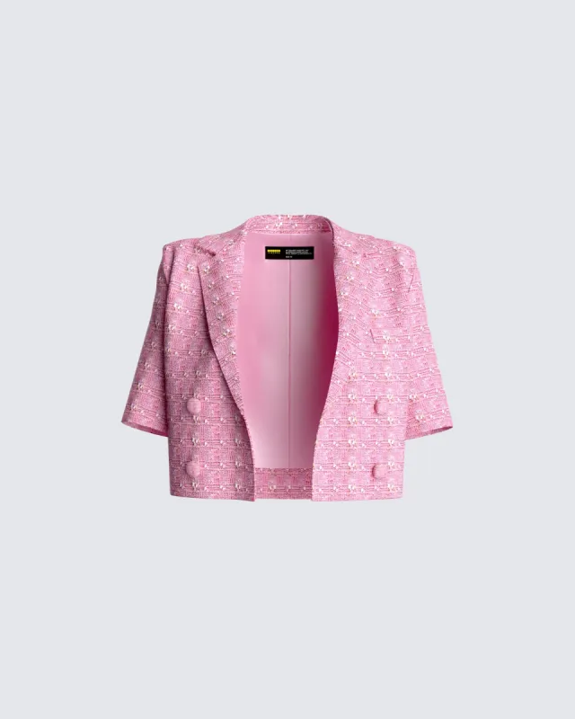 Zola Pink Tweed Jacket sold by Finesse