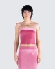 Ayla Pink Velvet Tube Top sold by Finesse