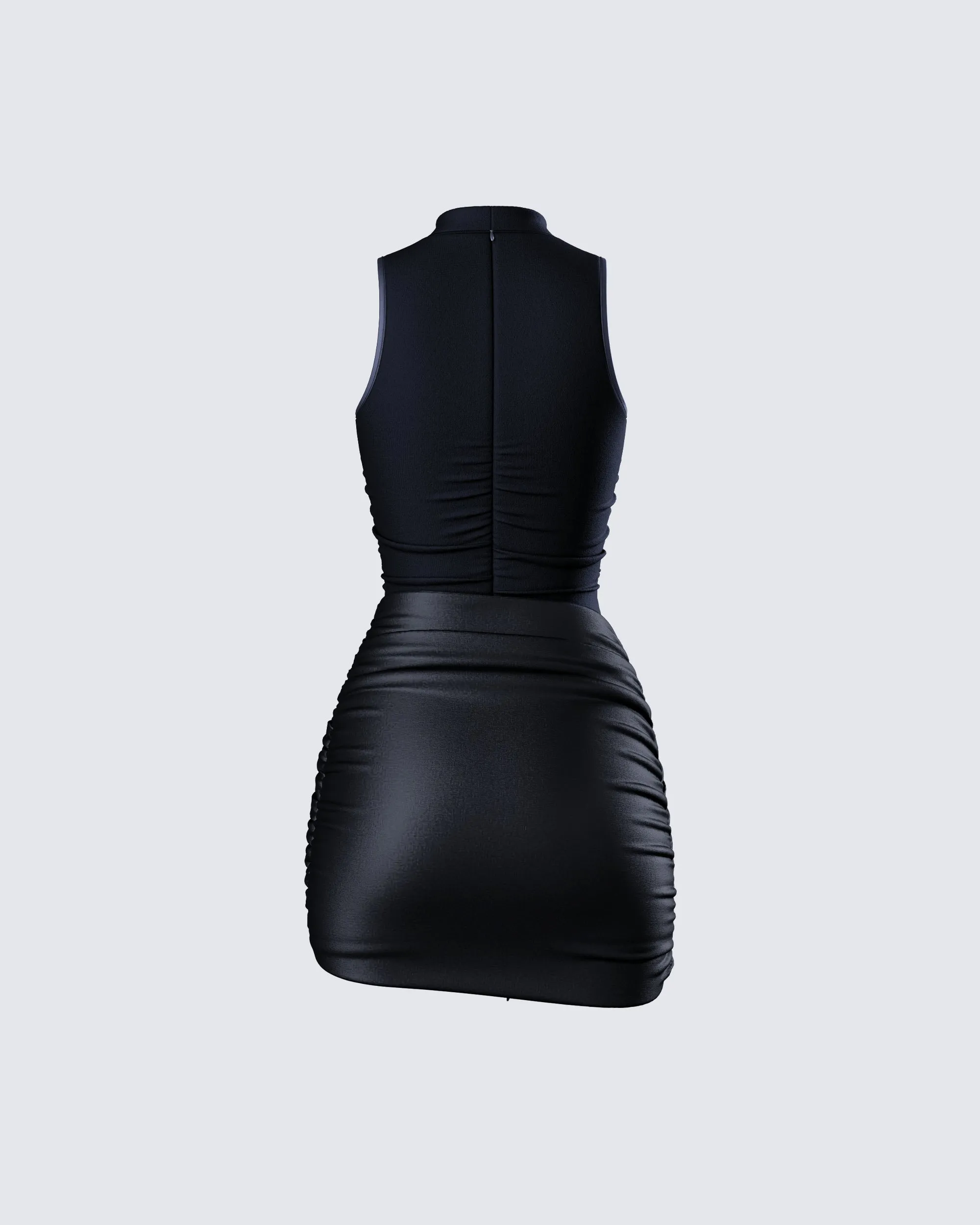 Lindsey Black Wrap Mini Dress sold by Finesse product image thumbnail 3