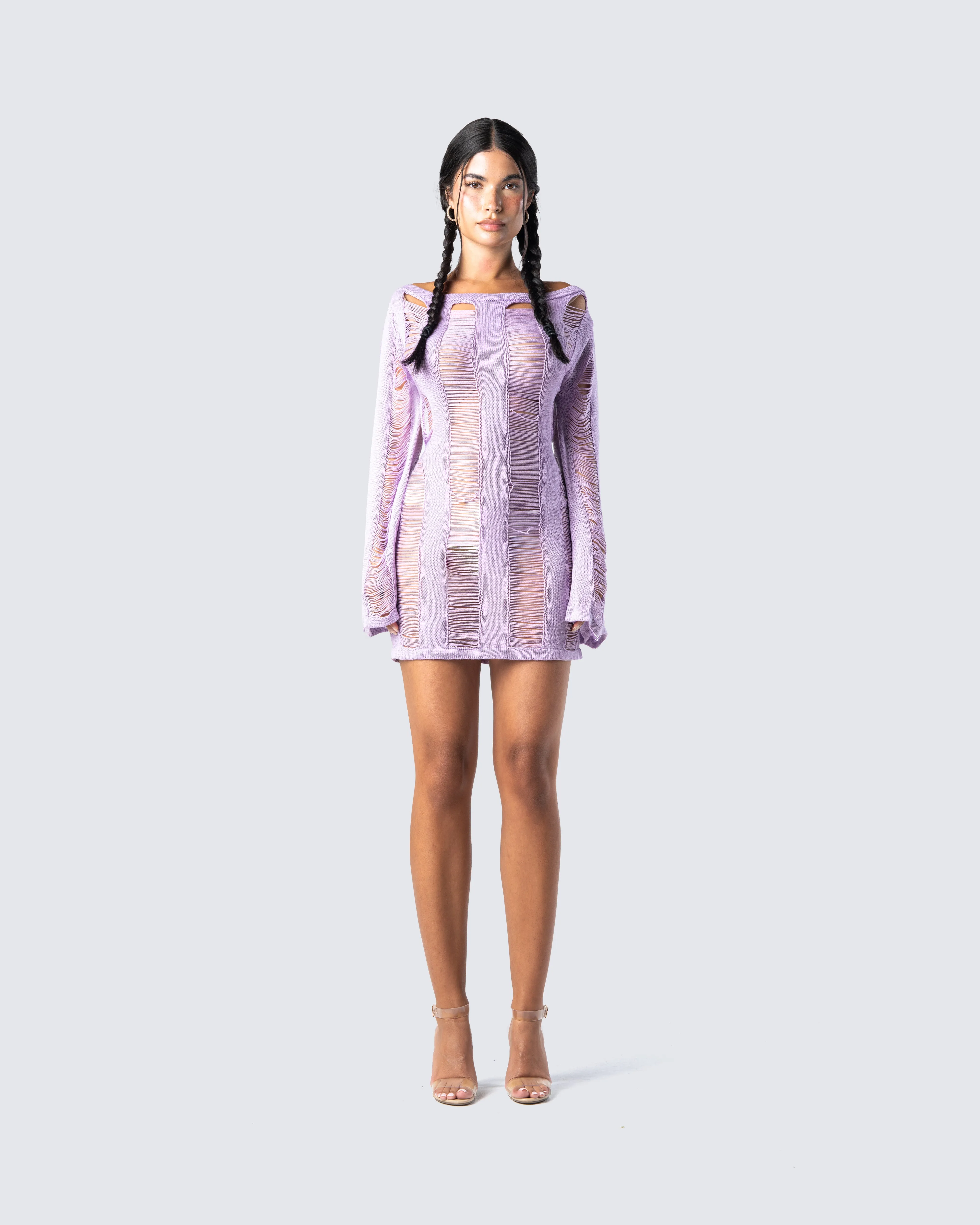 Mindy Lavender Mini Dress sold by Finesse product image thumbnail 4