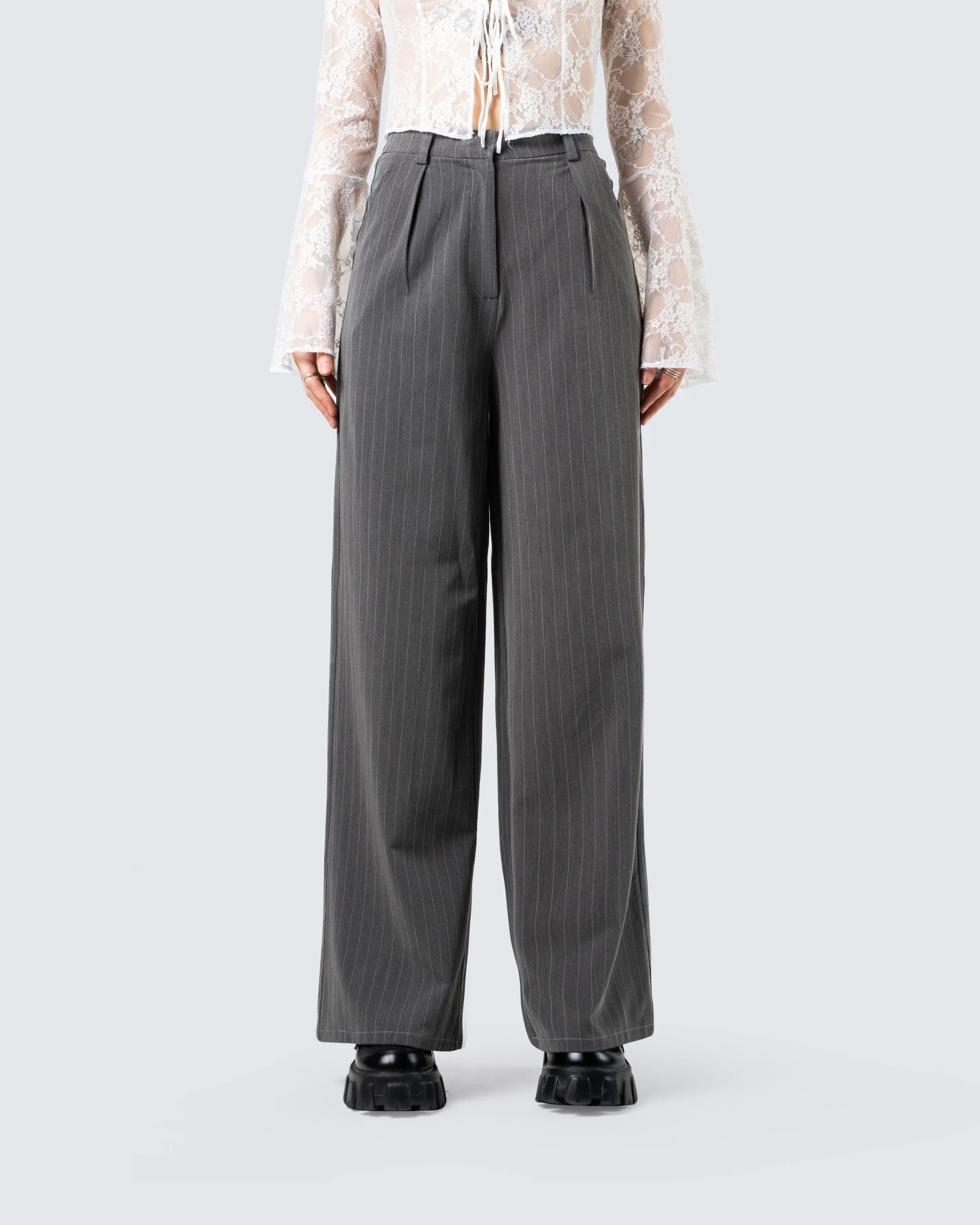 Claire Grey Striped Pant sold by Finesse product image thumbnail 4