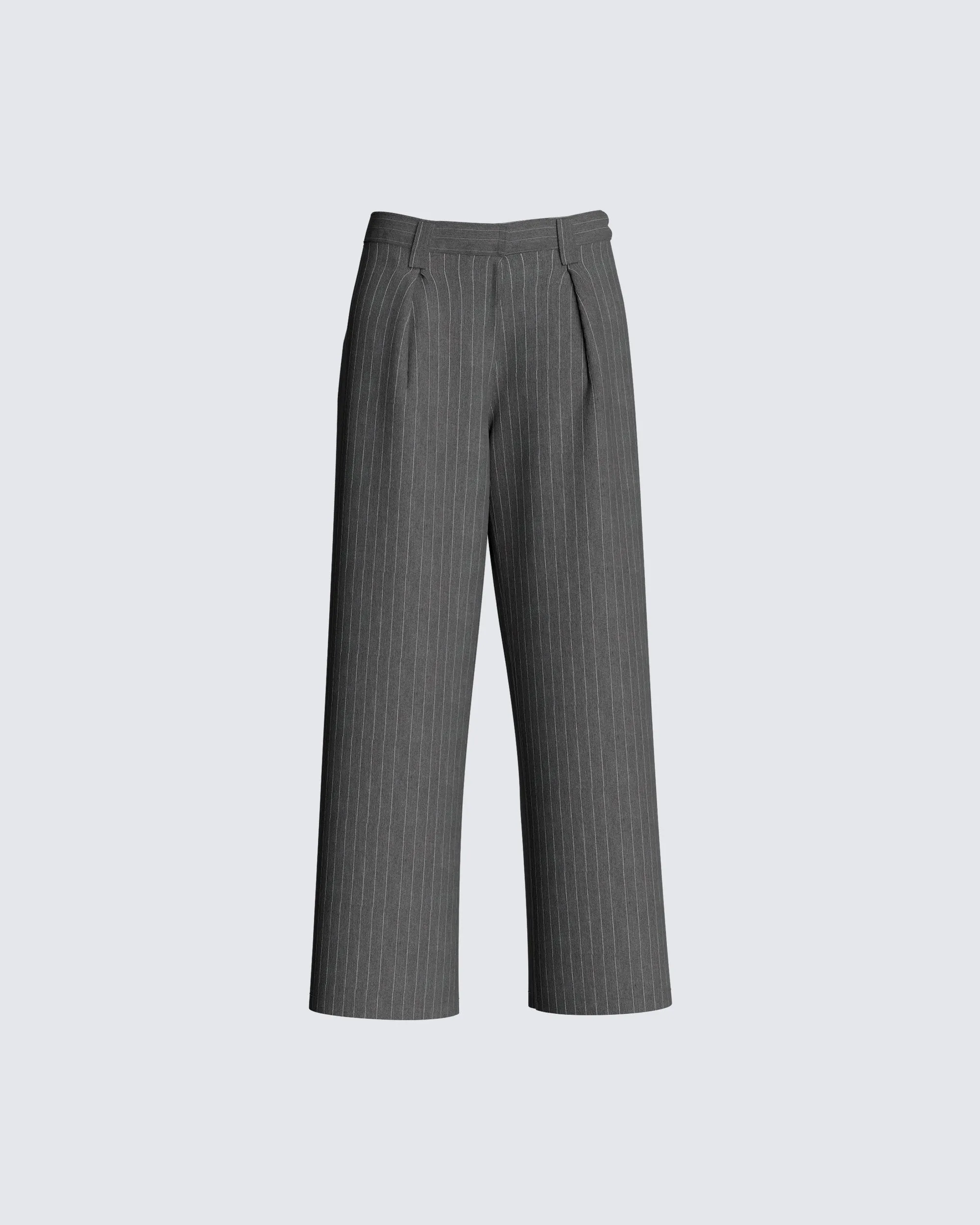 Claire Grey Striped Pant sold by Finesse