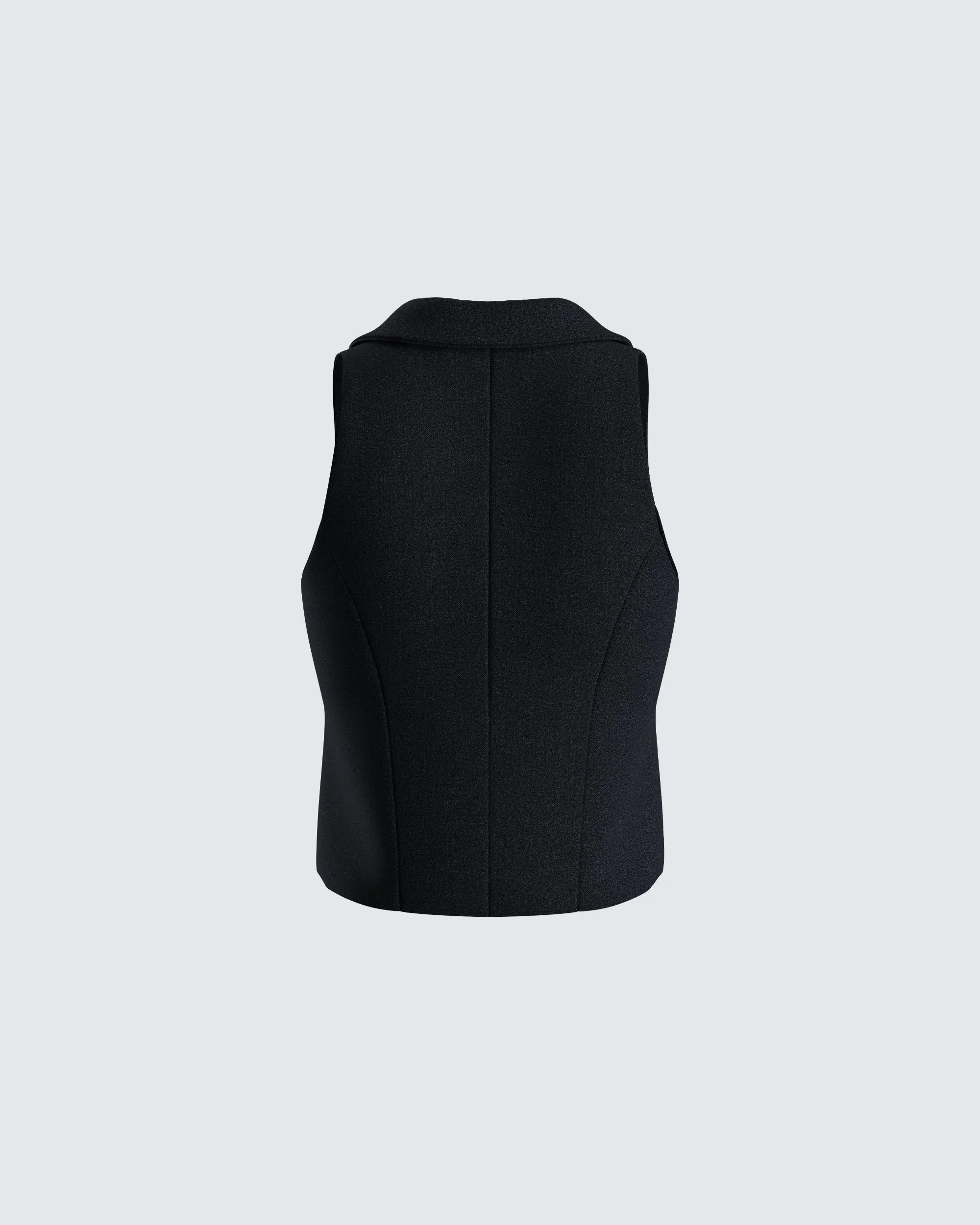 Supriya Black Cropped Vest sold by Finesse product image thumbnail 3