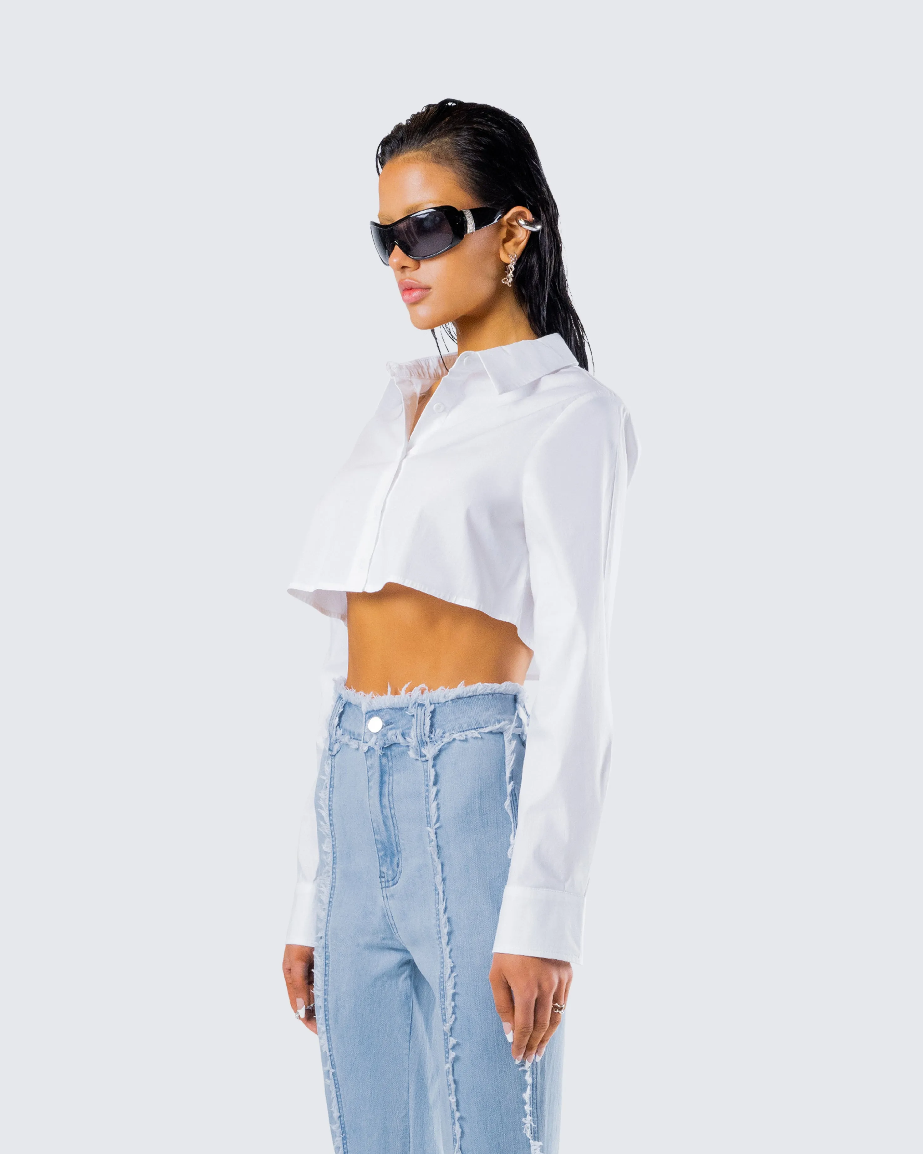 Chloe Cropped Shirt sold by Finesse product image thumbnail 5