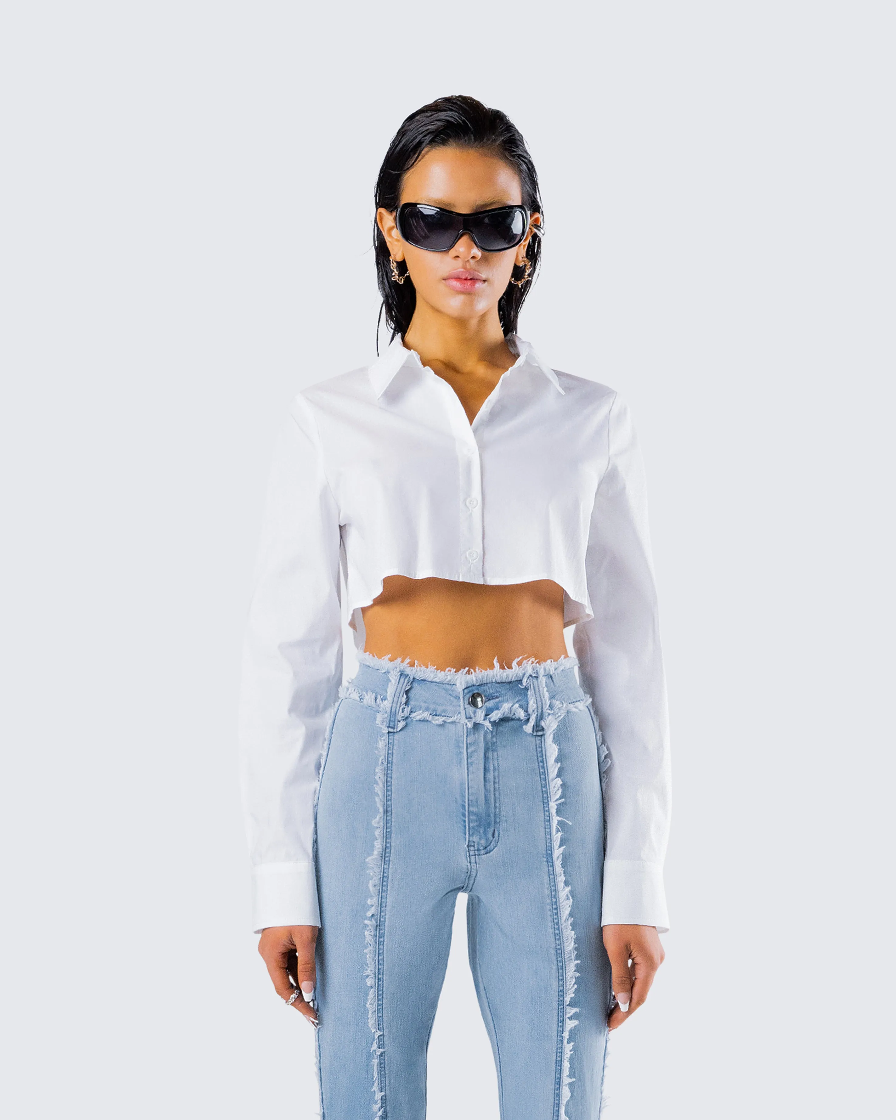Chloe Cropped Shirt sold by Finesse product image thumbnail 4
