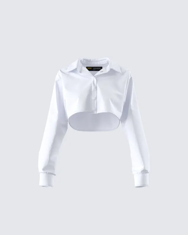 Chloe Cropped Shirt sold by Finesse