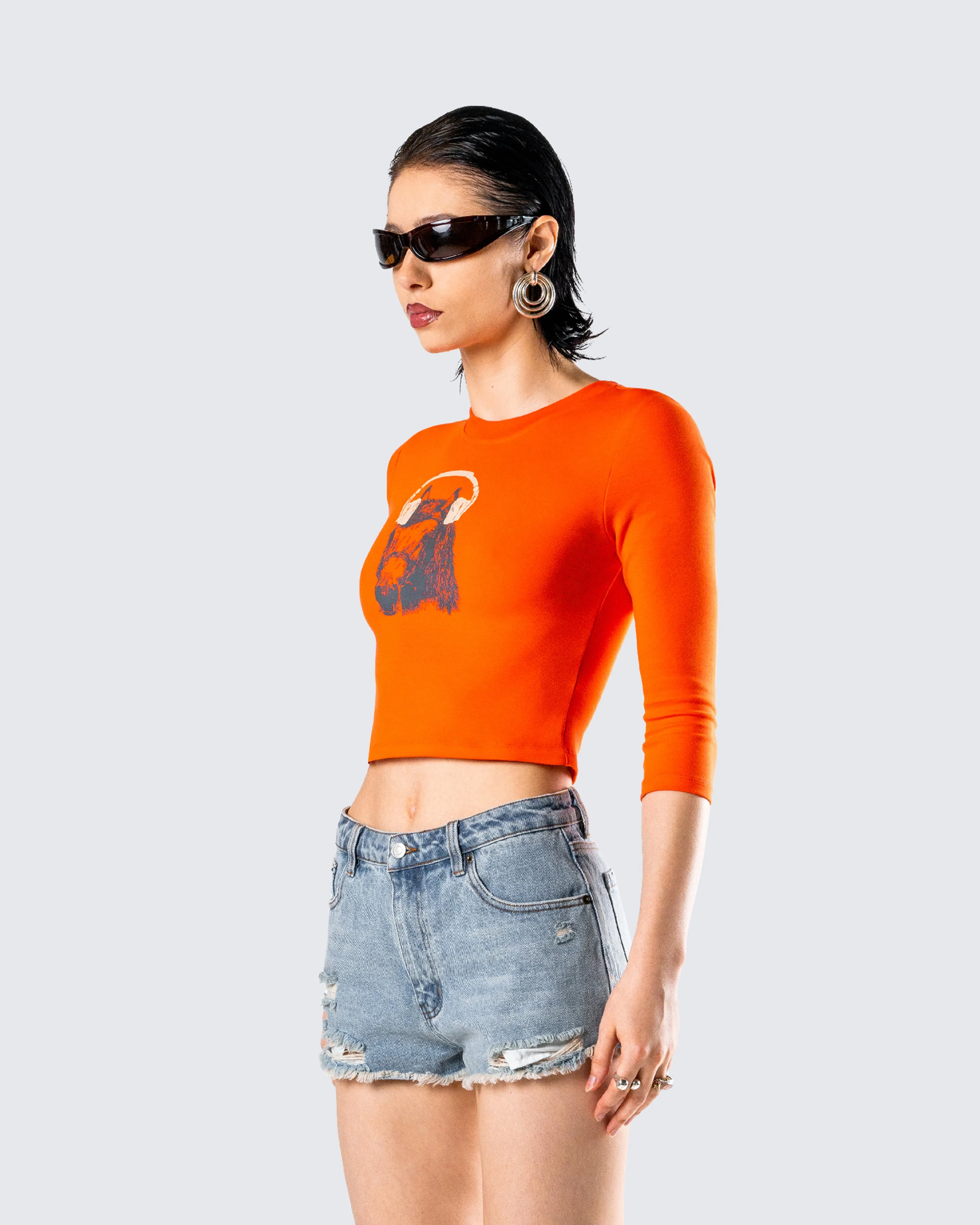 Hadleigh Orange Graphic Tee sold by Finesse product image thumbnail 5