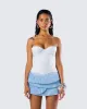 Dory White Satin Corset Top sold by Finesse