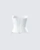 Dory White Satin Corset Top sold by Finesse