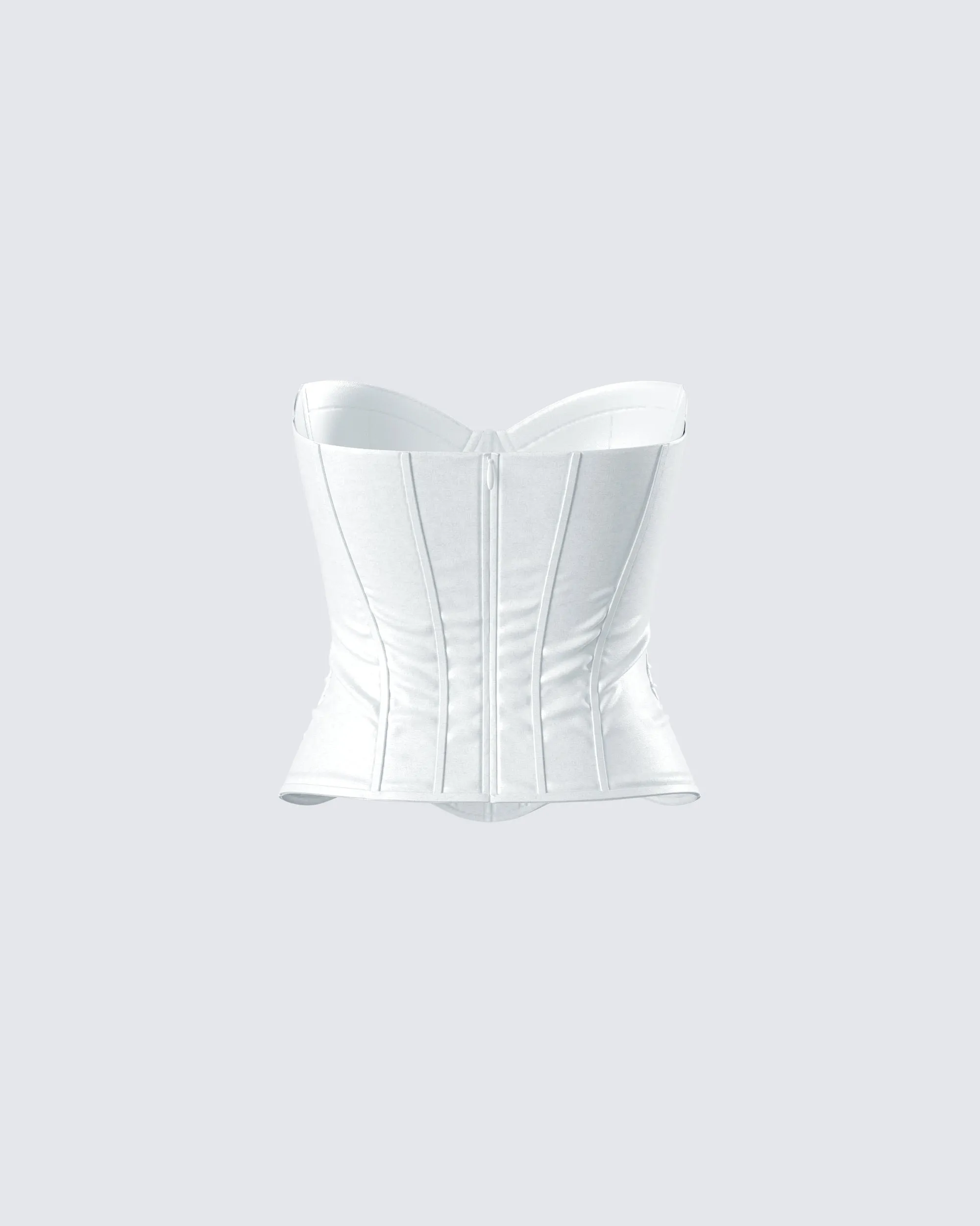 Dory White Satin Corset Top sold by Finesse product image thumbnail 3