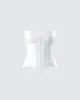 Dory White Satin Corset Top sold by Finesse